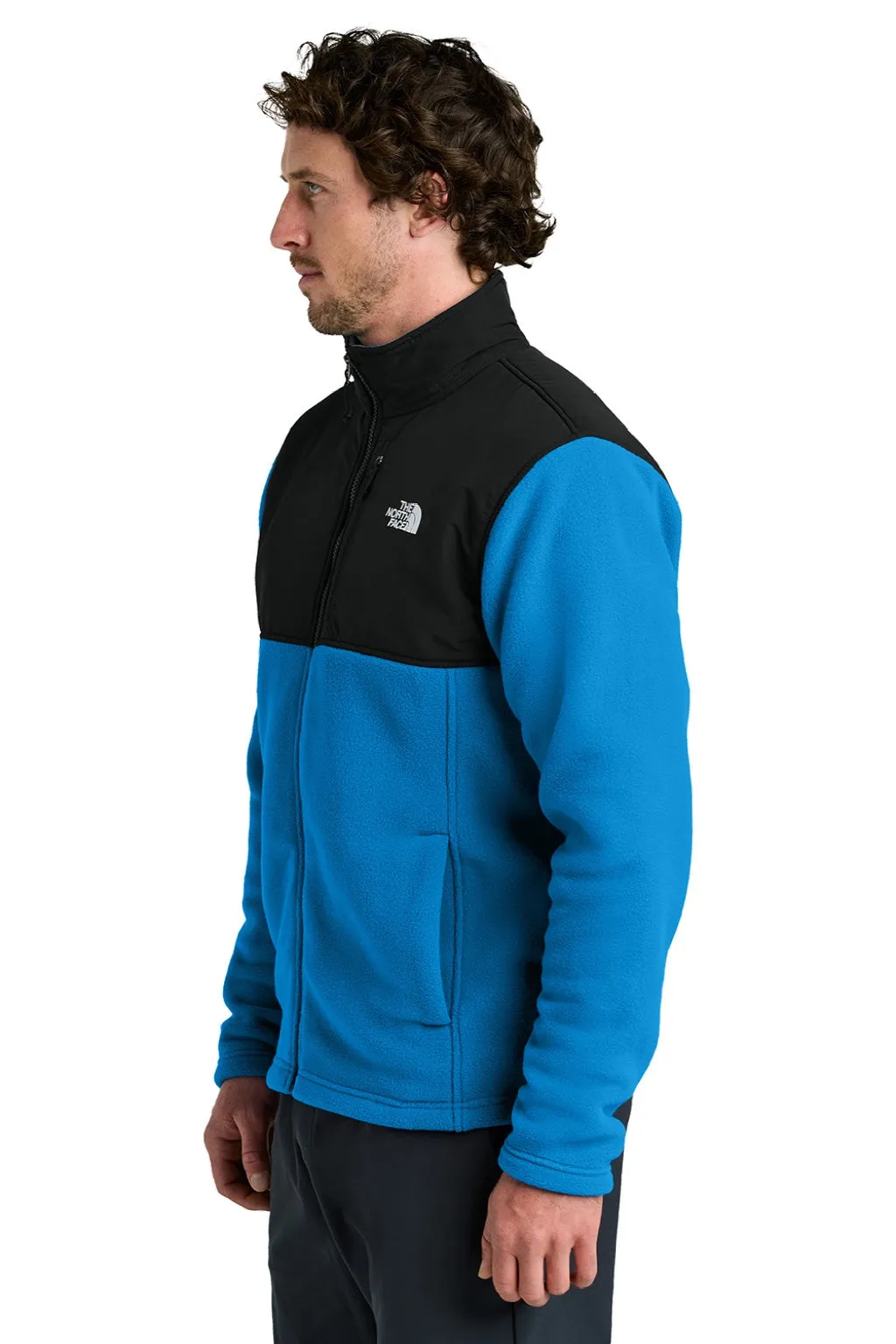 The North Face Mens Highest Peak Fleece Full Zip Jacket - Hero Blue/Black