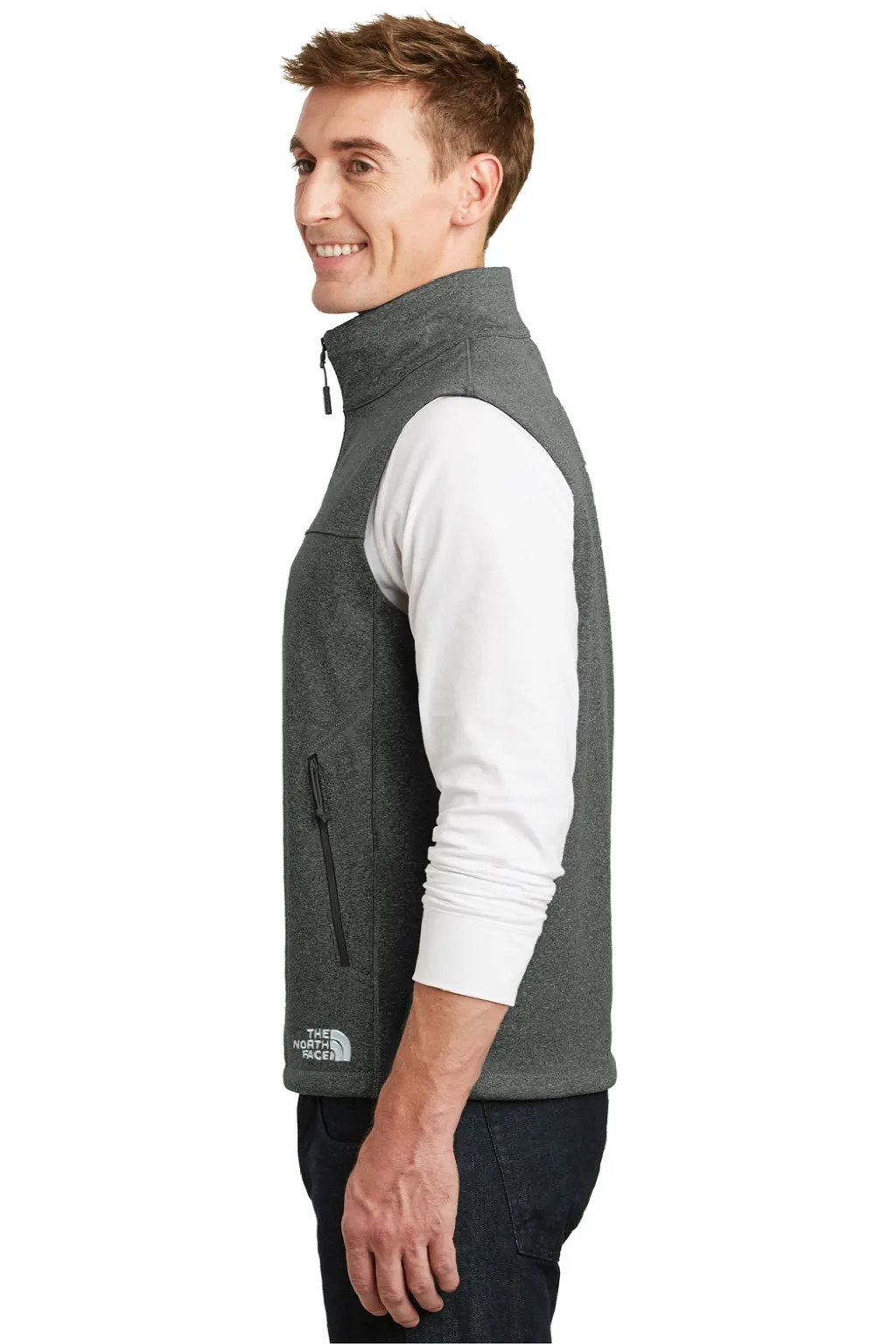 The North Face Mens Ridgeline Wind & Water Resistant Full Zip Vest - Heather Dark Grey