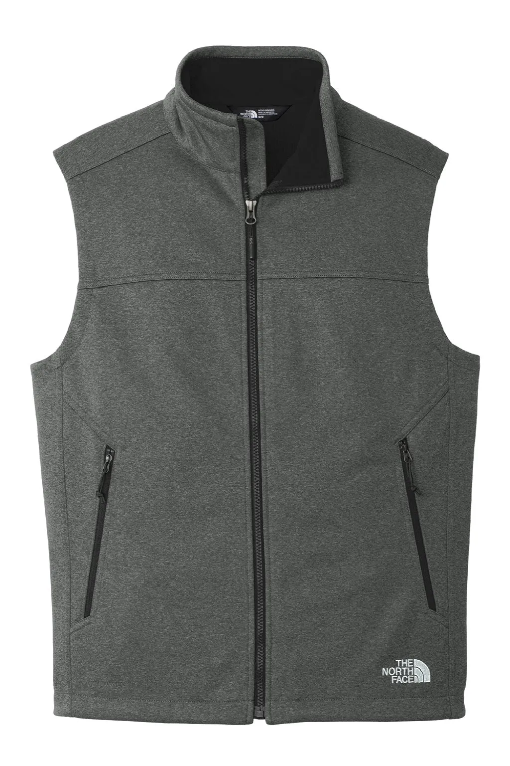 The North Face Mens Ridgeline Wind & Water Resistant Full Zip Vest - Heather Dark Grey