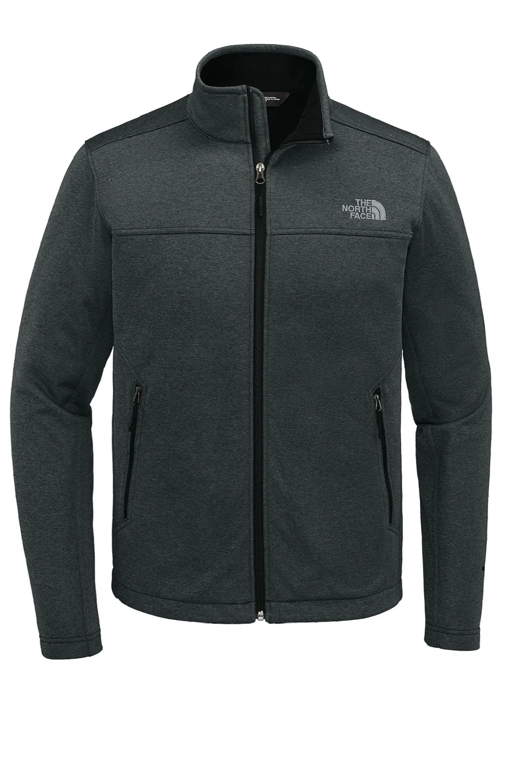The North Face Mens Ridgewall Wind & Water Resistant Soft Shell Full Zip Jacket - Heather Dark Grey