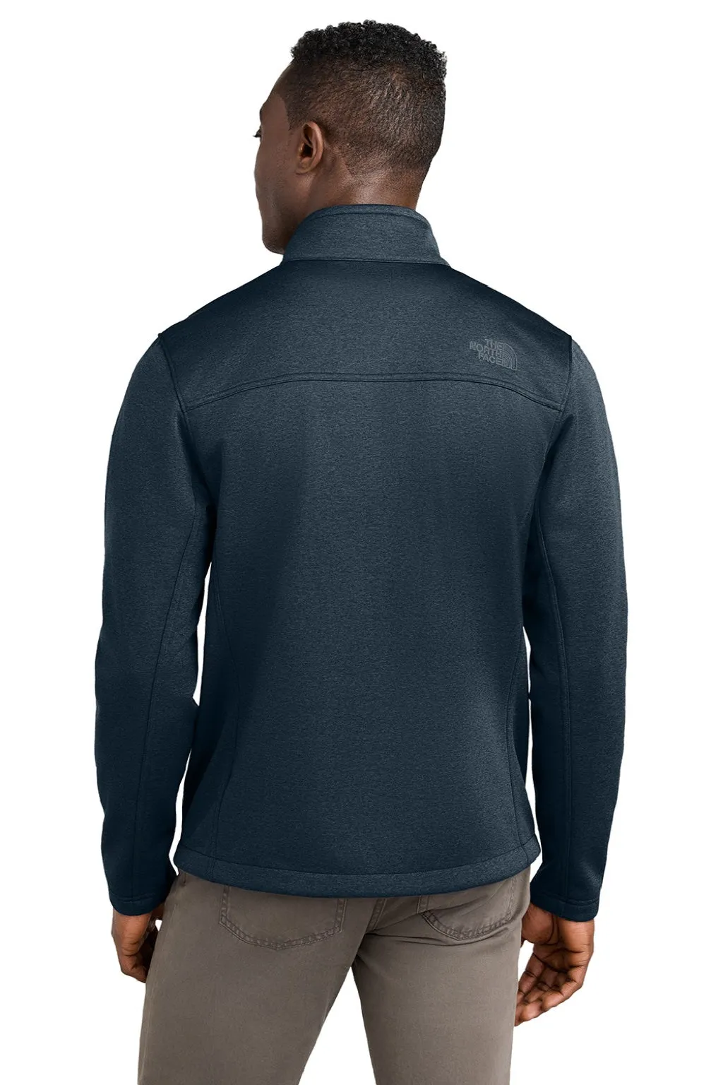 The North Face Mens Ridgewall Wind & Water Resistant Soft Shell Full Zip Jacket - Heather Urban Navy Blue