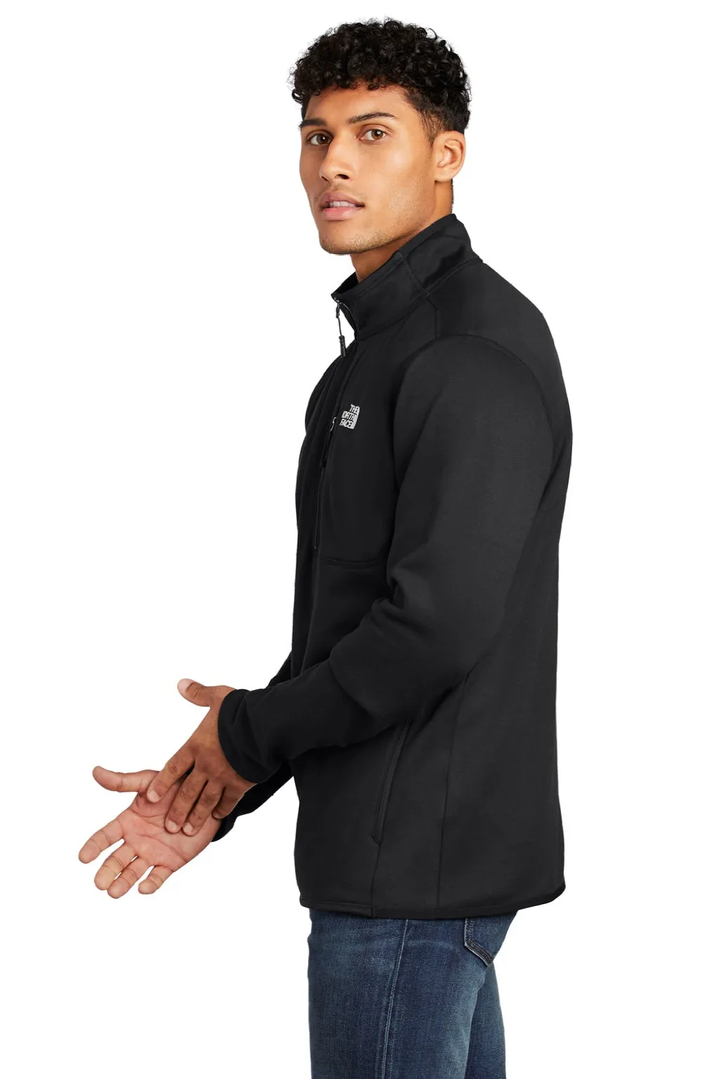 The North Face Mens Skyline 1/4 Zip Fleece Jacket - Black