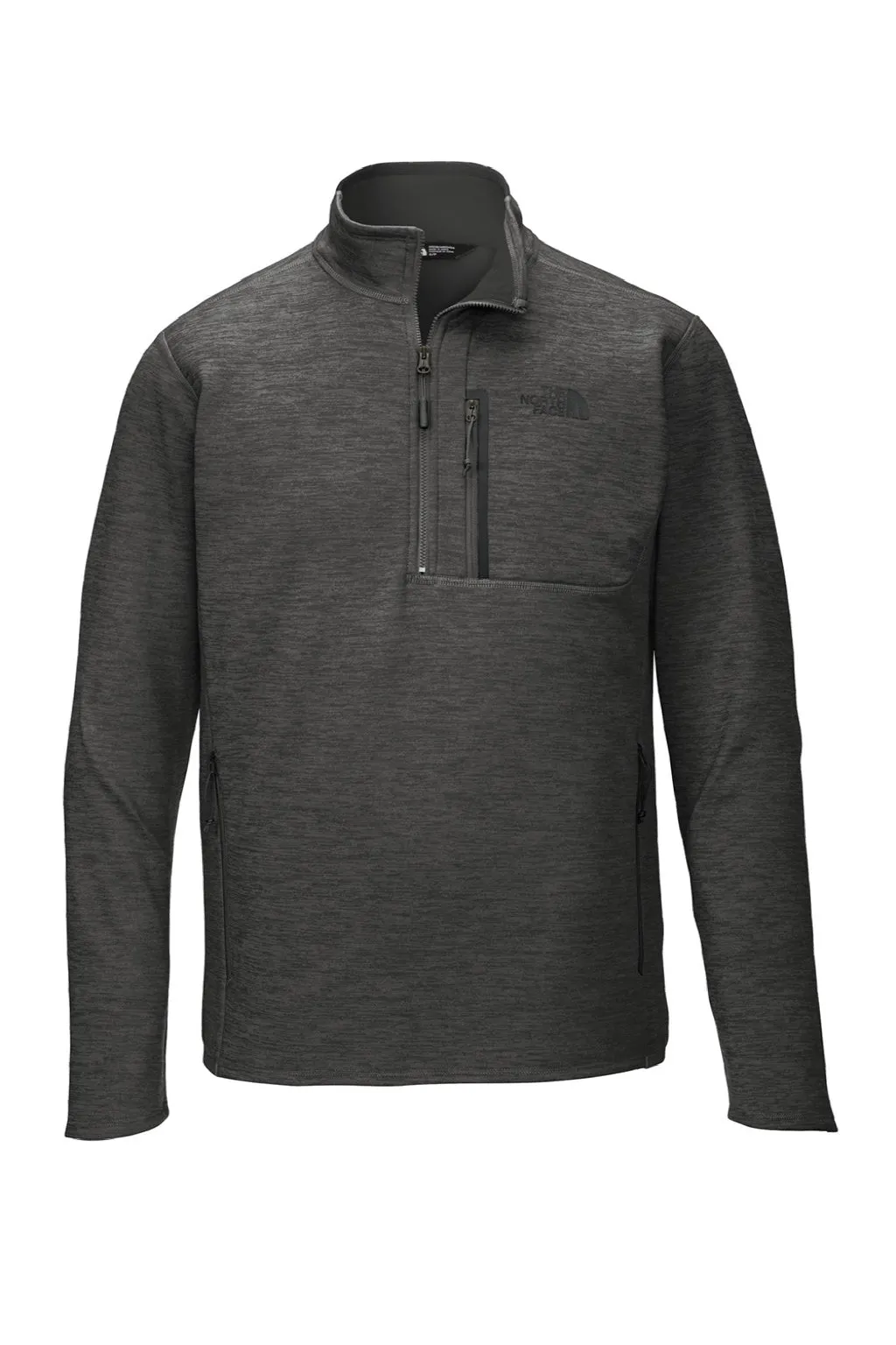 The North Face Mens Skyline 1/4 Zip Fleece Jacket - Heather Dark Grey