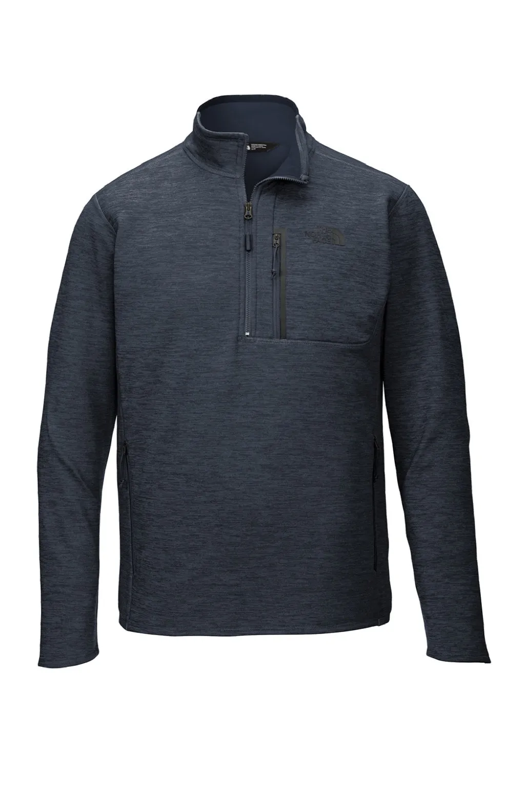 The North Face Mens Skyline 1/4 Zip Fleece Jacket - Heather Urban Navy Blue