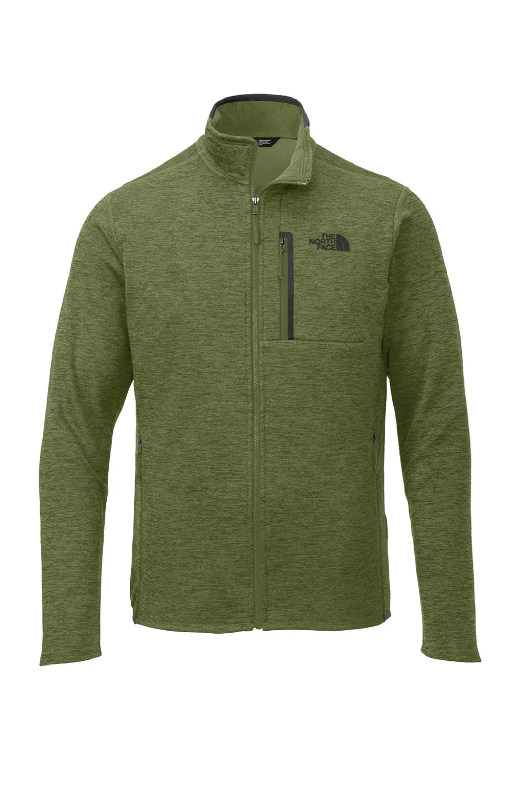 The North Face Mens Skyline Full Zip Fleece Jacket - Heather Clover Green