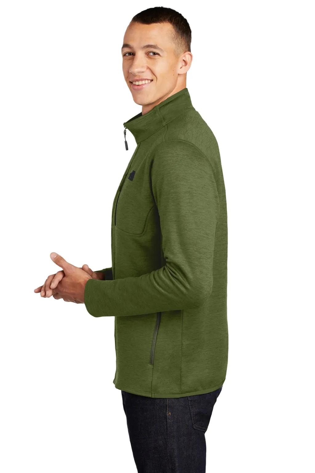 The North Face Mens Skyline Full Zip Fleece Jacket - Heather Clover Green