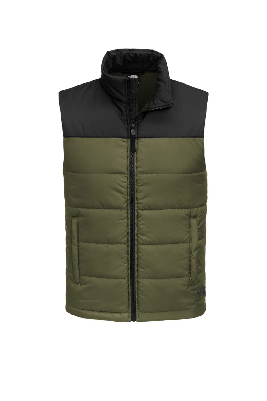The North Face Mens Water Resistant Everyday Insulated Full Zip Vest - Burnt Olive Green