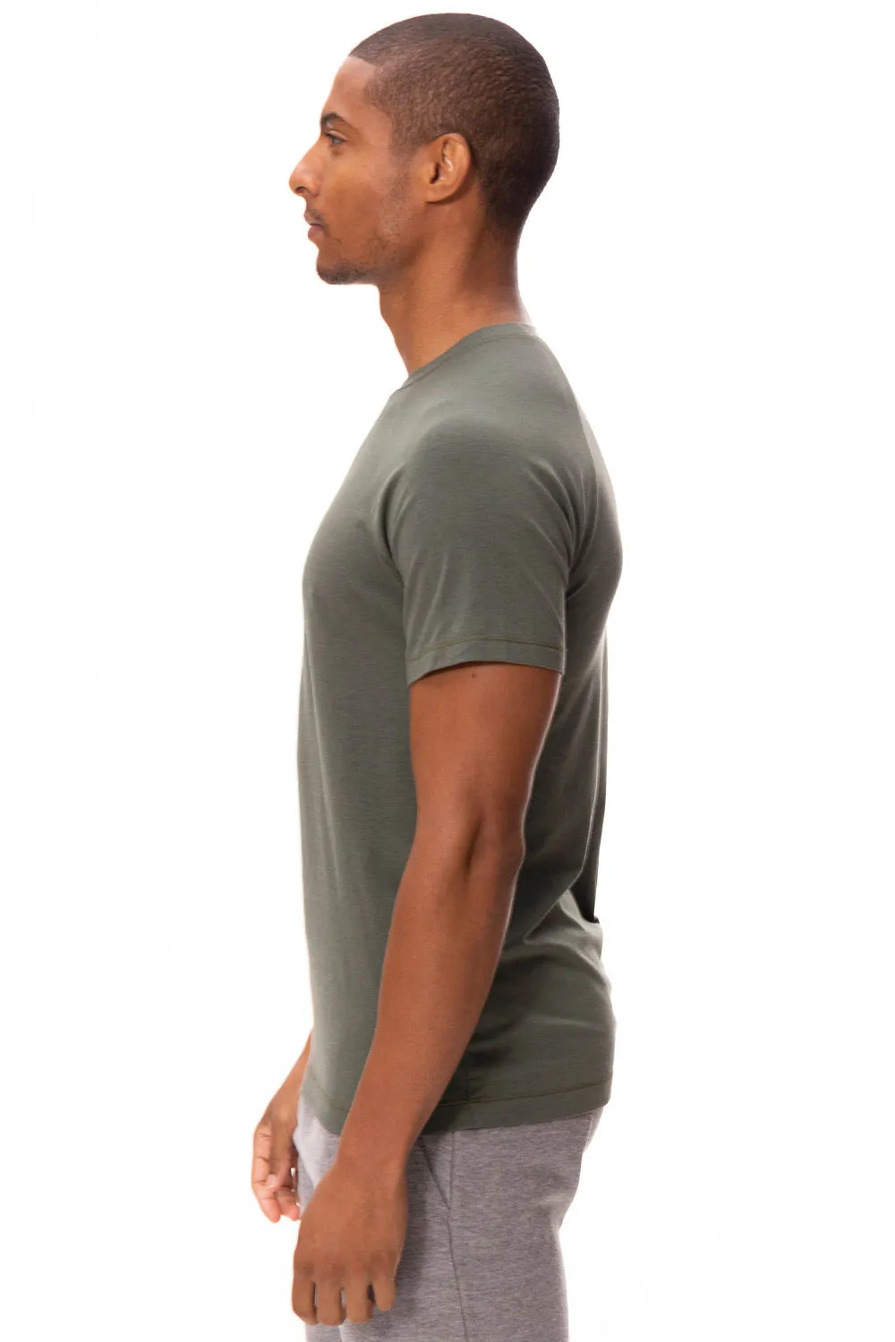 Threadfast Apparel Mens Impact Short Sleeve Crewneck T-Shirt - Army Green