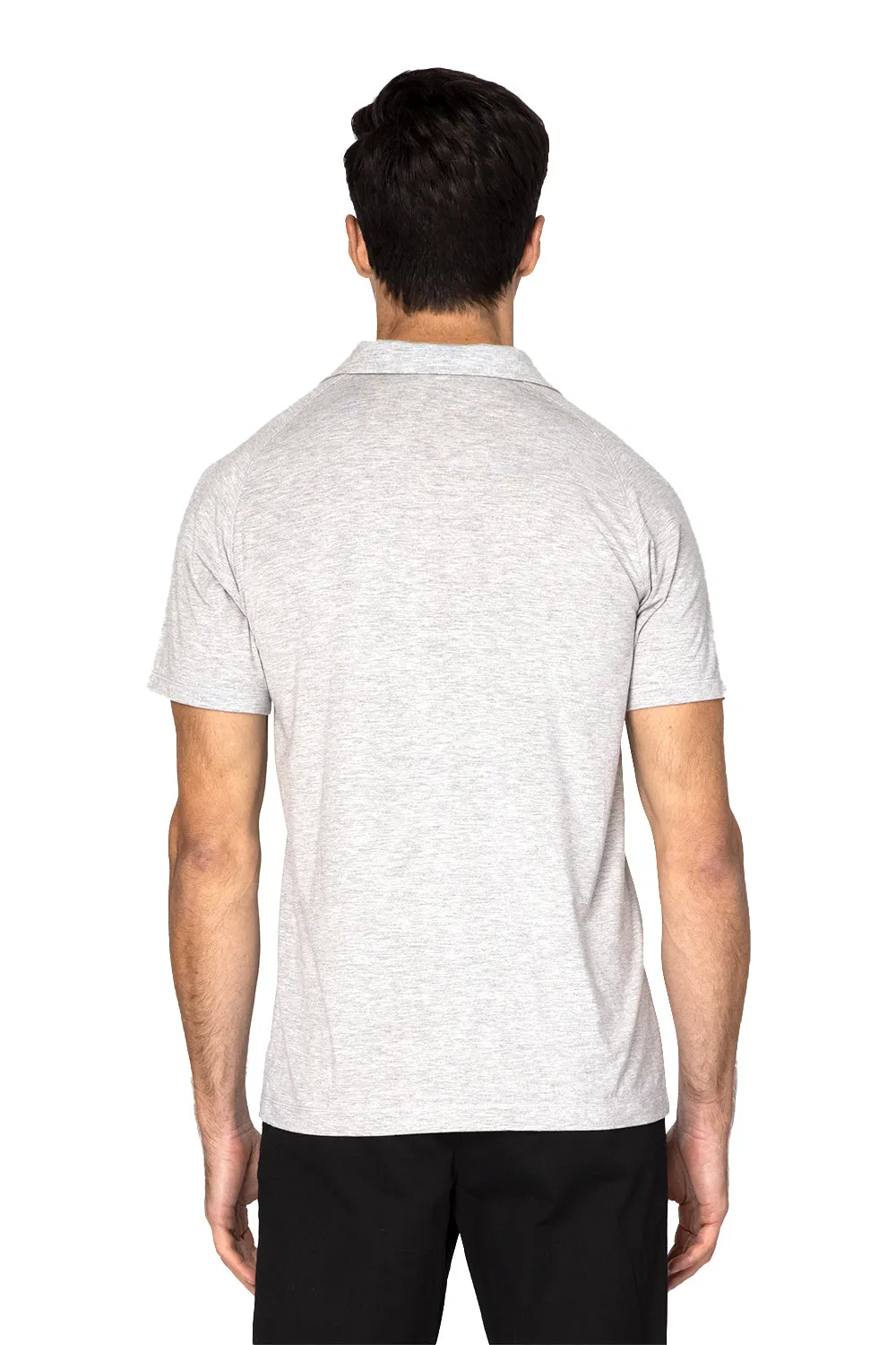 Threadfast Apparel Mens Impact Short Sleeve Polo Shirt - Heather Grey