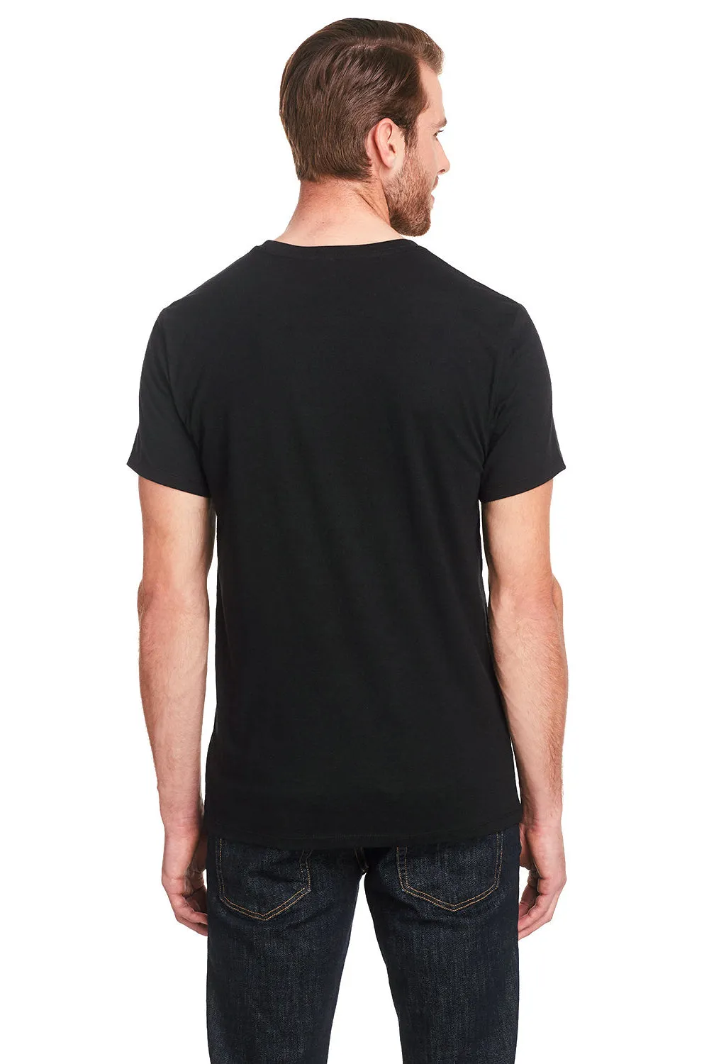 Threadfast Apparel Mens Short Sleeve Crewneck T-Shirt - Solid Black