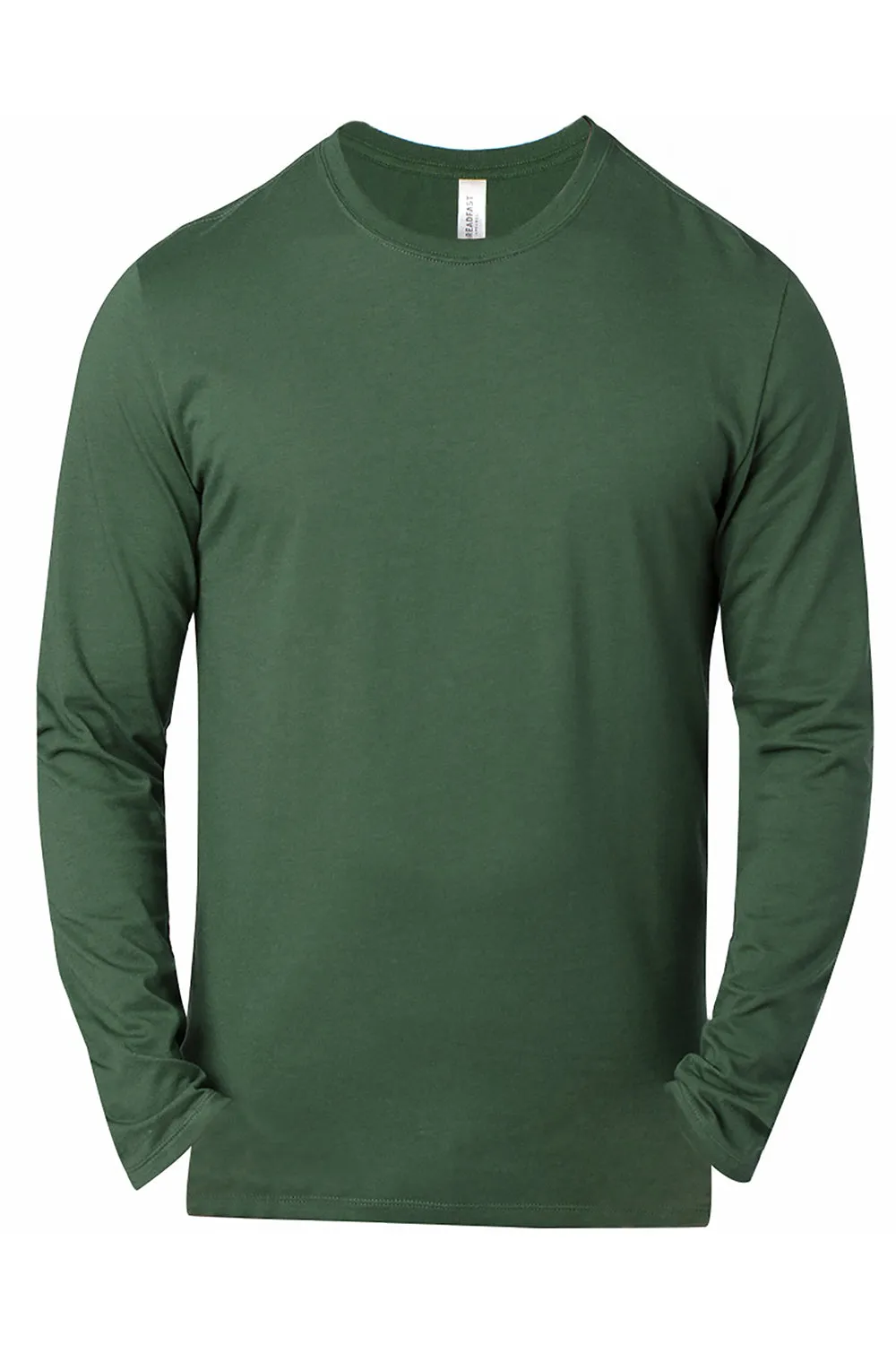 Threadfast Apparel Mens Ultimate Long Sleeve Crewneck T-Shirt - Forest Green