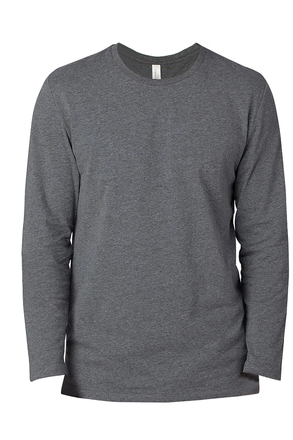 Threadfast Apparel Mens Ultimate Long Sleeve Crewneck T-Shirt - Heather Charcoal Grey