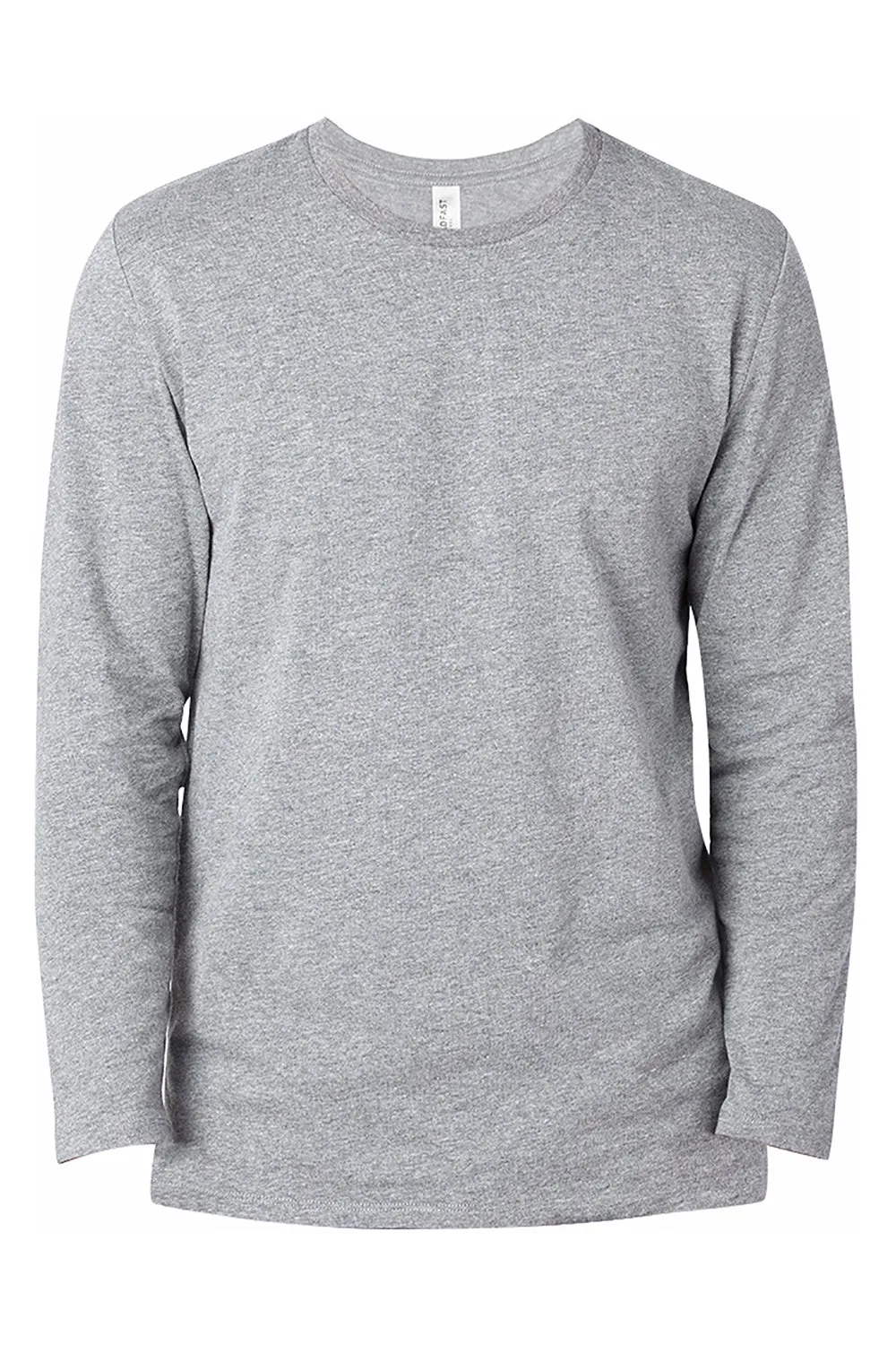 Threadfast Apparel Mens Ultimate Long Sleeve Crewneck T-Shirt - Heather Grey