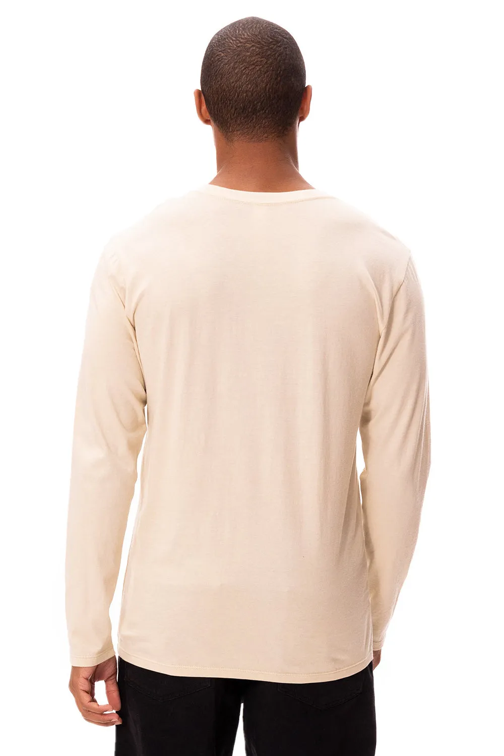 Threadfast Apparel Mens Ultimate Long Sleeve Crewneck T-Shirt - Sand