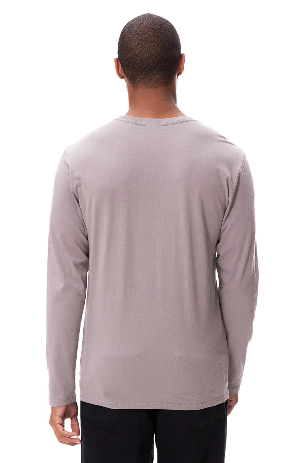 Threadfast Apparel Mens Ultimate Long Sleeve Crewneck T-Shirt - Smoke Grey