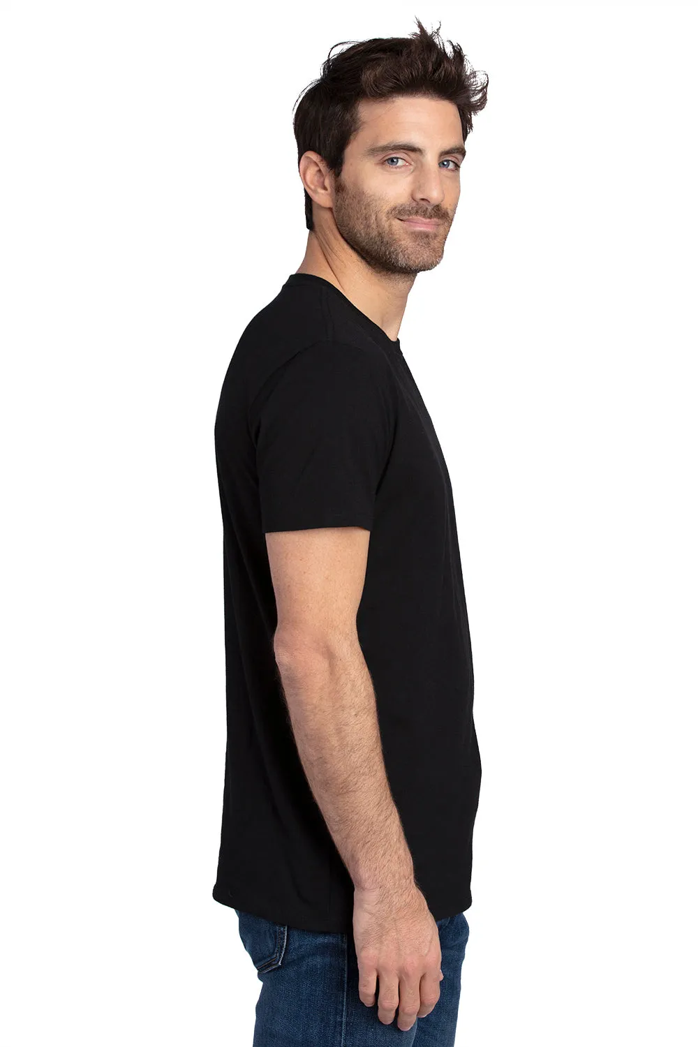 Threadfast Apparel Mens Ultimate Short Sleeve Crewneck T-Shirt - Black