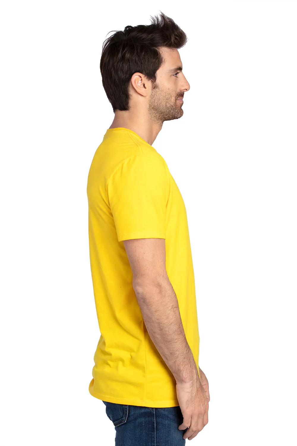 Threadfast Apparel Mens Ultimate Short Sleeve Crewneck T-Shirt - Bright Yellow