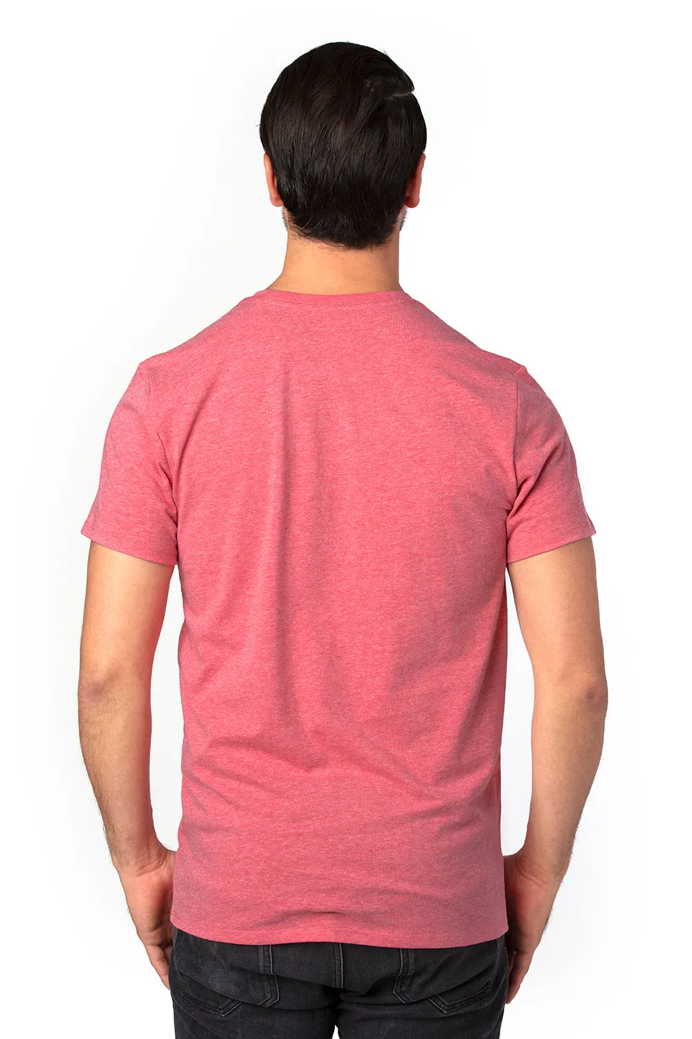 Threadfast Apparel Mens Ultimate Short Sleeve Crewneck T-Shirt - Heather Red