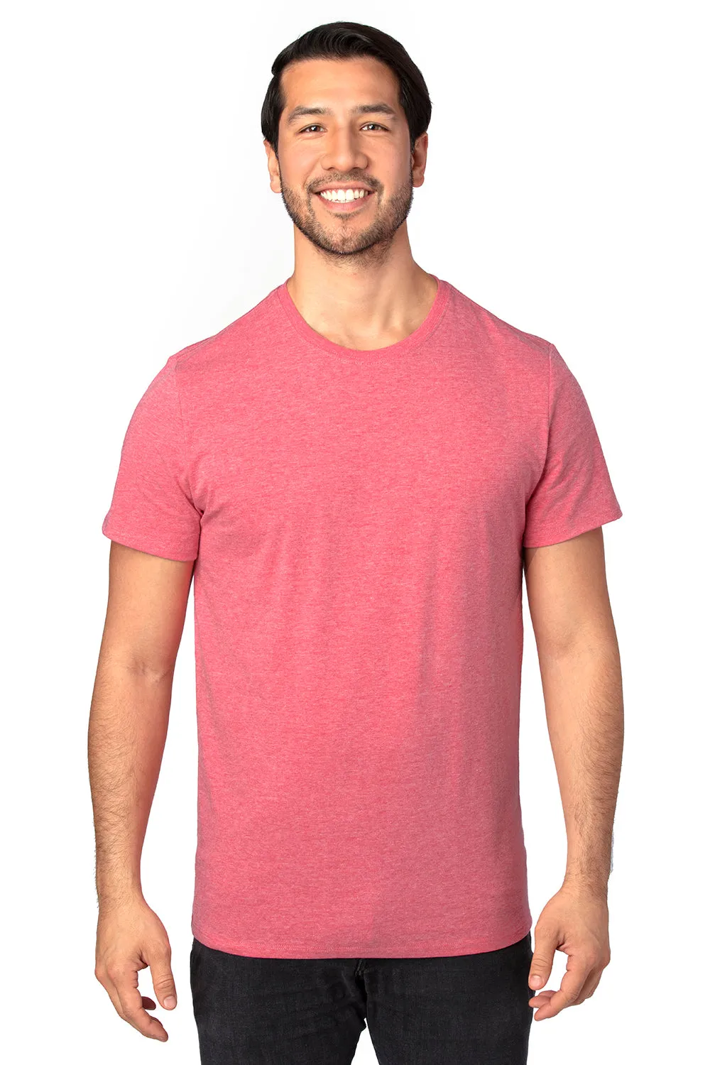 Threadfast Apparel Mens Ultimate Short Sleeve Crewneck T-Shirt - Heather Red
