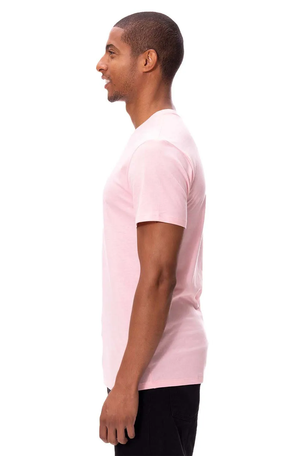 Threadfast Apparel Mens Ultimate Short Sleeve Crewneck T-Shirt - Powder Pink