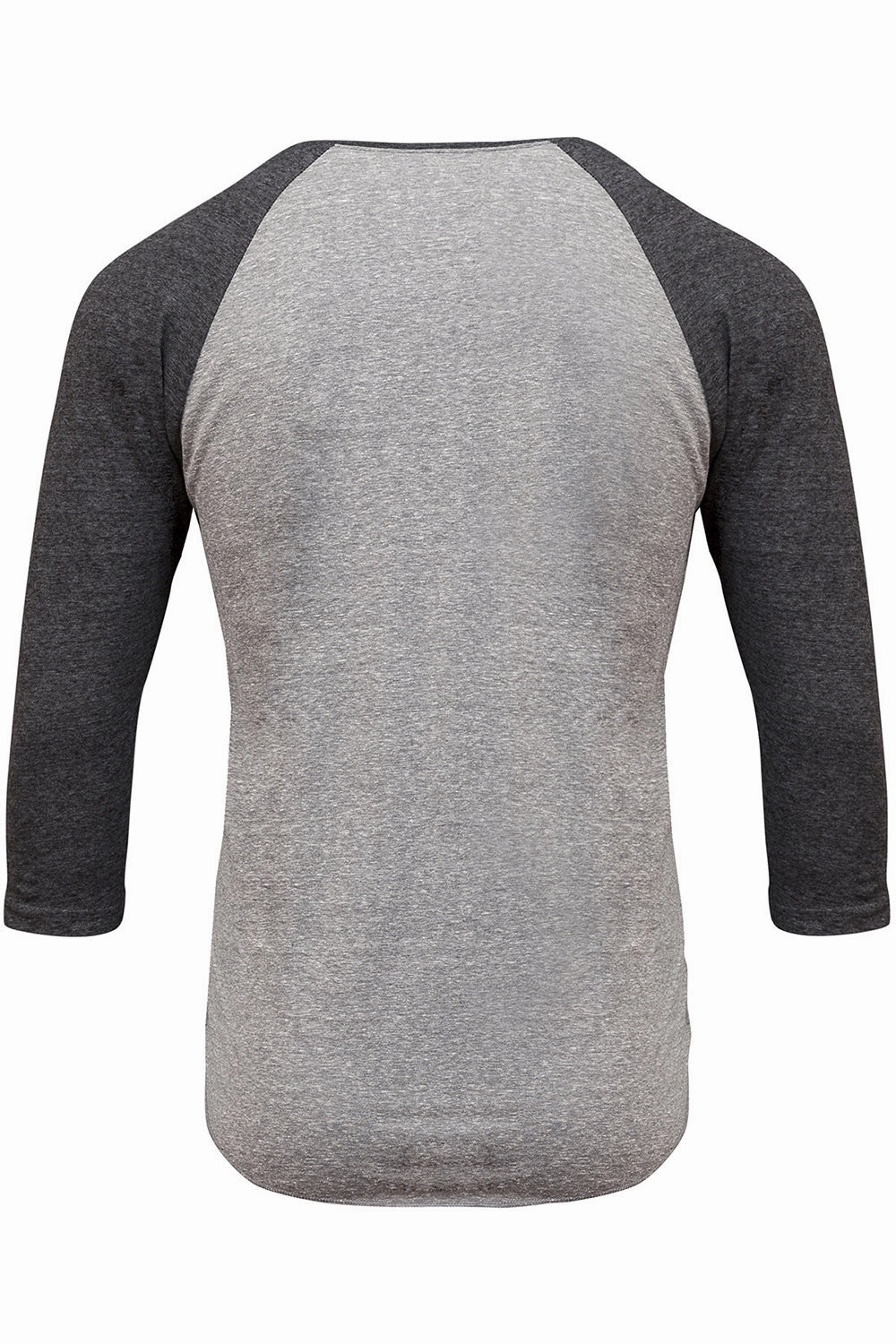 Threadfast Apparel Mens 3/4 Sleeve Crewneck T-Shirt - Grey/Black