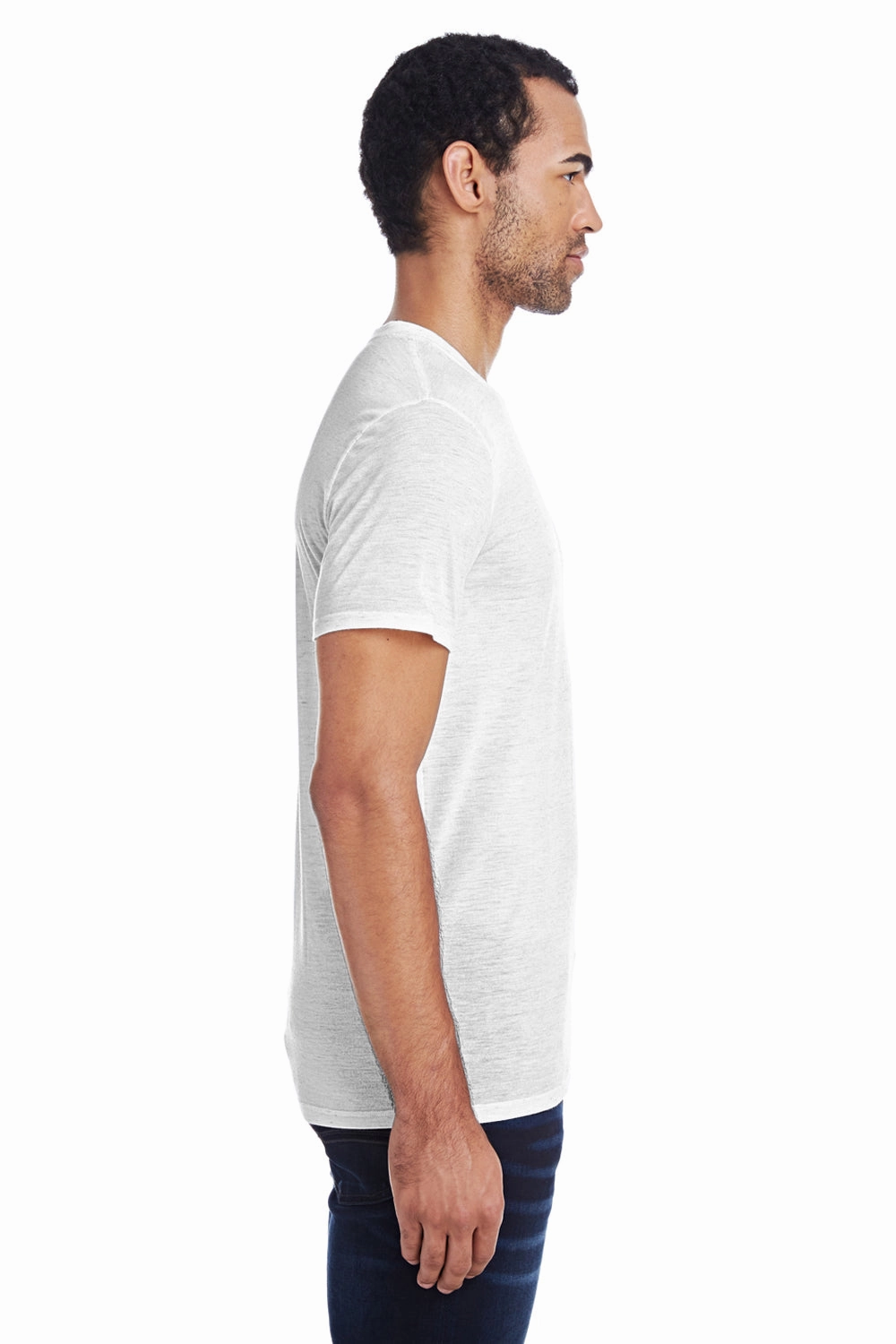 Threadfast Apparel Mens Blizzard Jersey Short Sleeve Crewneck T-Shirt - White