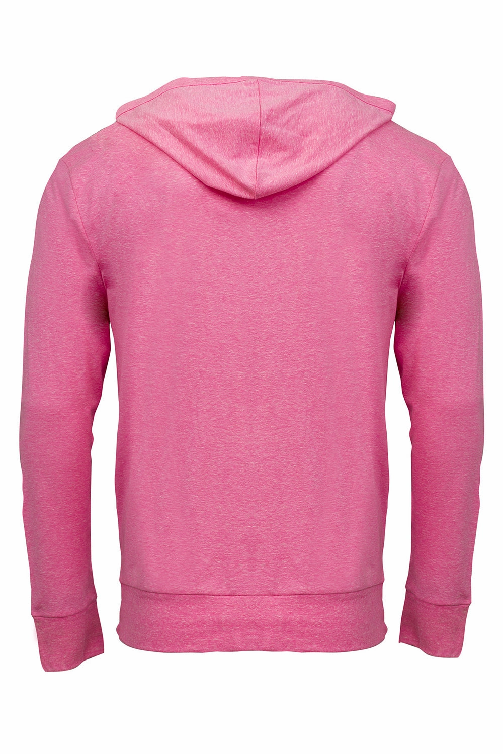 Threadfast Apparel Mens Full Zip Hooded Sweatshirt Hoodie w/ Pockets - Neon Pink