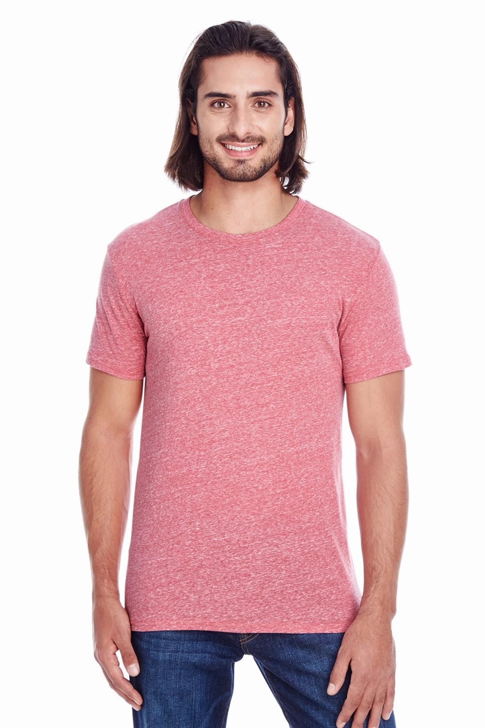 Threadfast Apparel Mens Short Sleeve Crewneck T-Shirt - Red