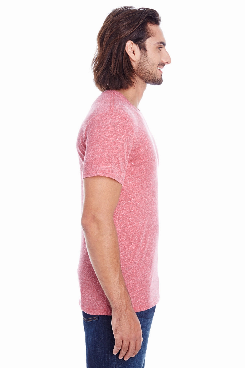 Threadfast Apparel Mens Short Sleeve Crewneck T-Shirt - Red