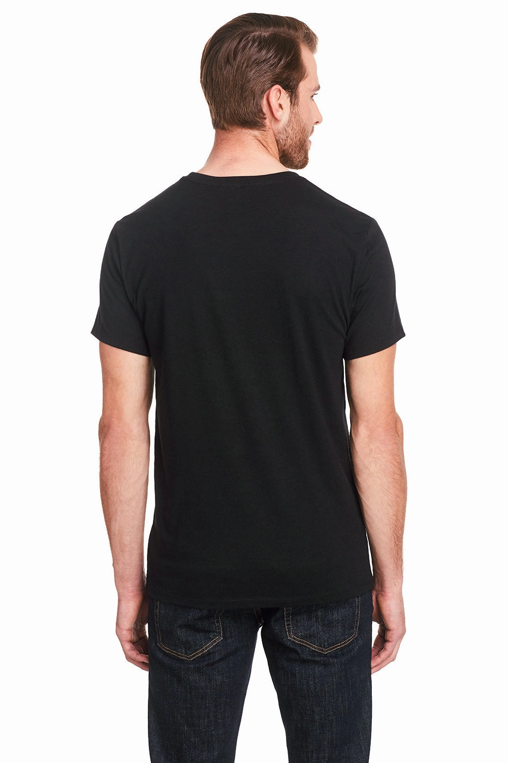 Threadfast Apparel Mens Short Sleeve Crewneck T-Shirt - Solid Black
