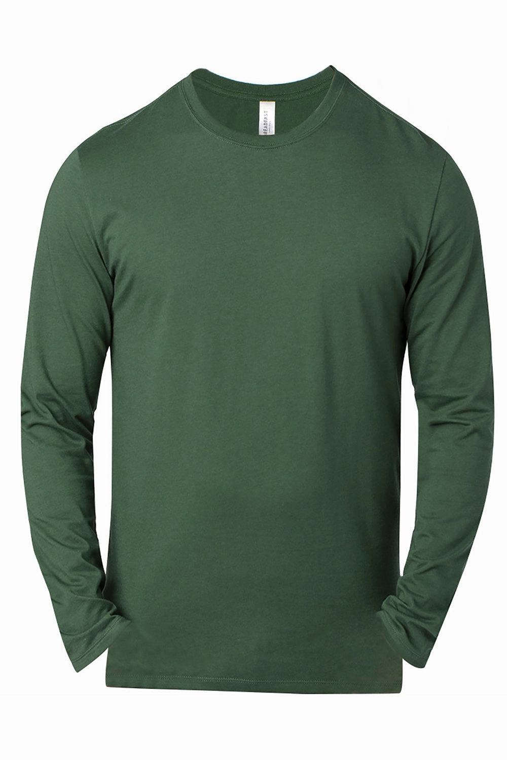 Threadfast Apparel Mens Ultimate Long Sleeve Crewneck T-Shirt - Forest Green