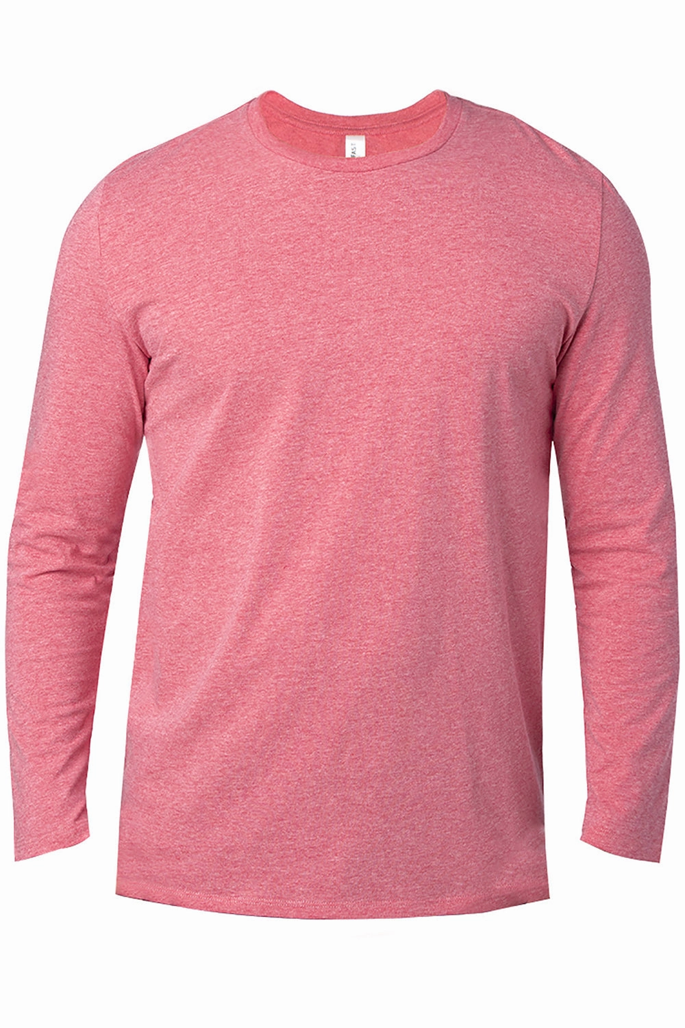 Threadfast Apparel Mens Ultimate Long Sleeve Crewneck T-Shirt - Heather Red