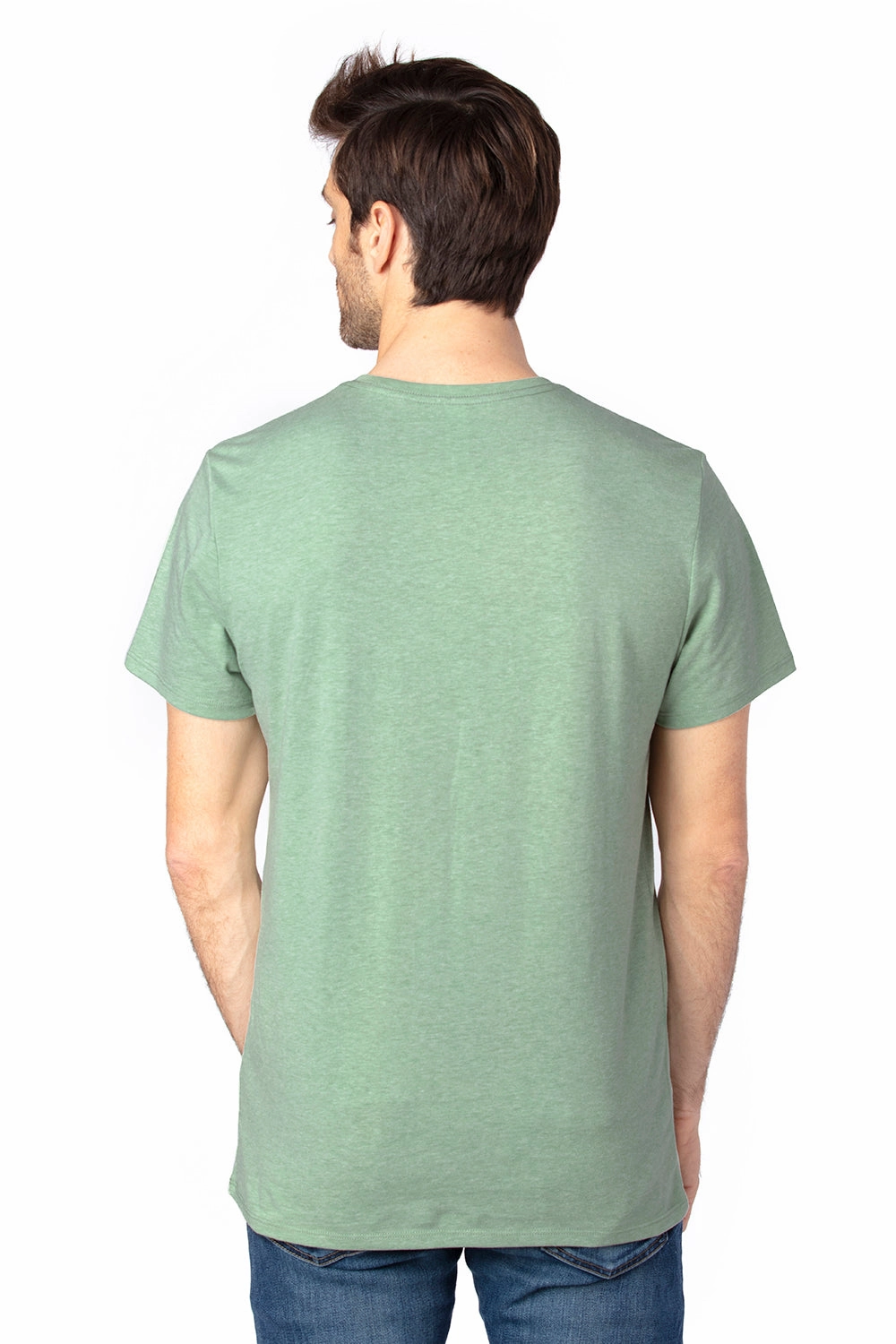 Threadfast Apparel Mens Ultimate Short Sleeve Crewneck T-Shirt - Heather Army Green