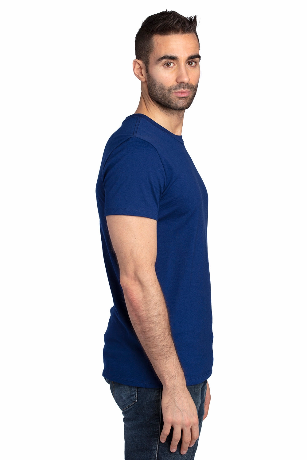 Threadfast Apparel Mens Ultimate Short Sleeve Crewneck T-Shirt - Navy Blue