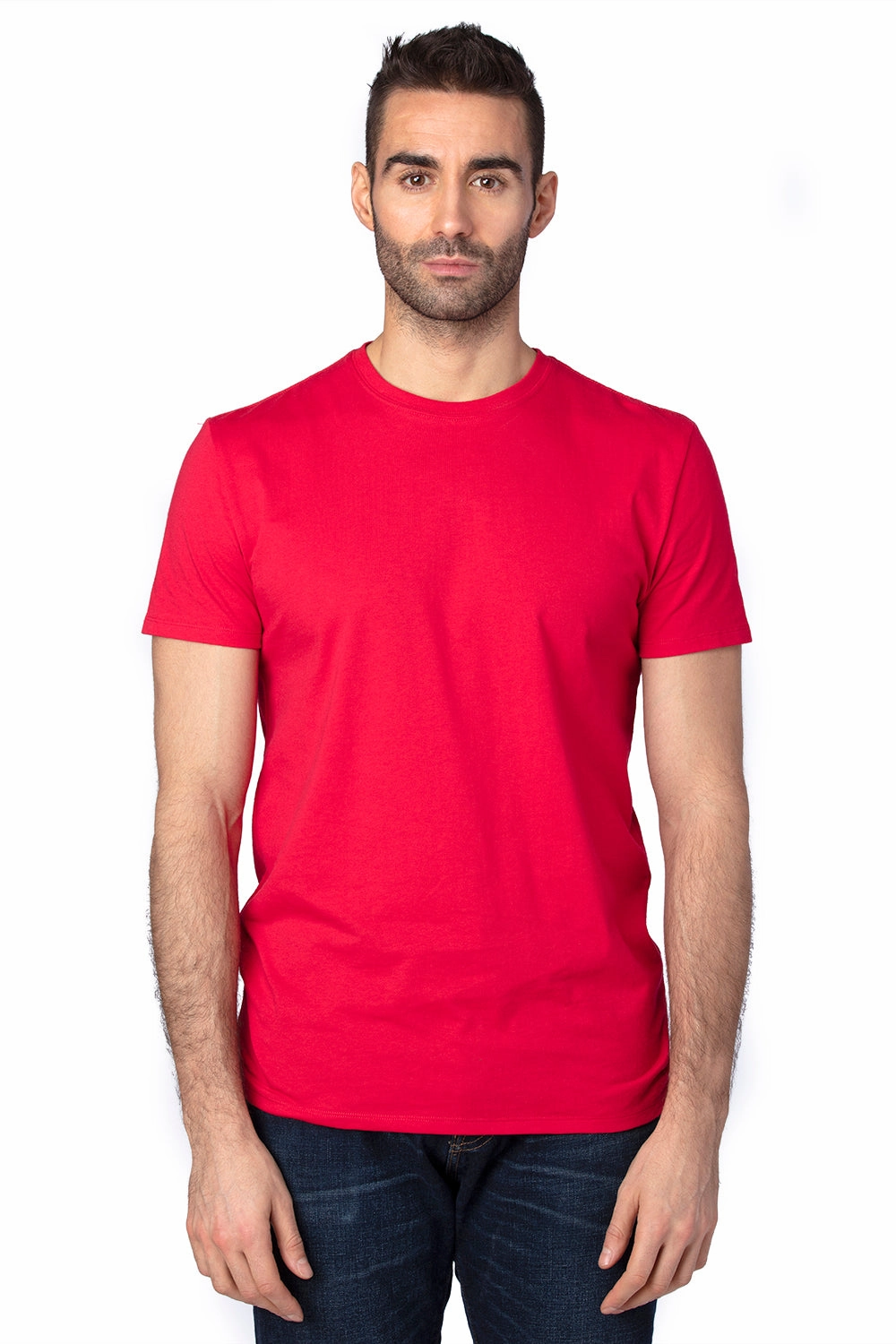 Threadfast Apparel Mens Ultimate Short Sleeve Crewneck T-Shirt - Red