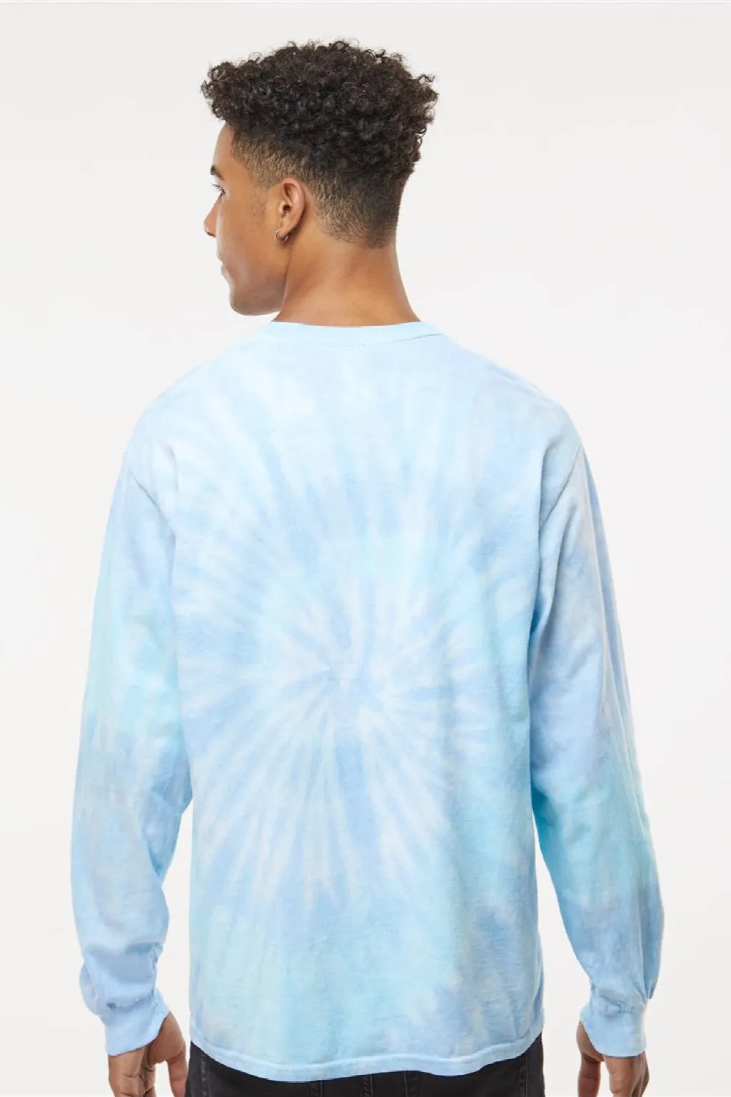 Tie-Dye Mens Long Sleeve Crewneck T-Shirt - Lagoon