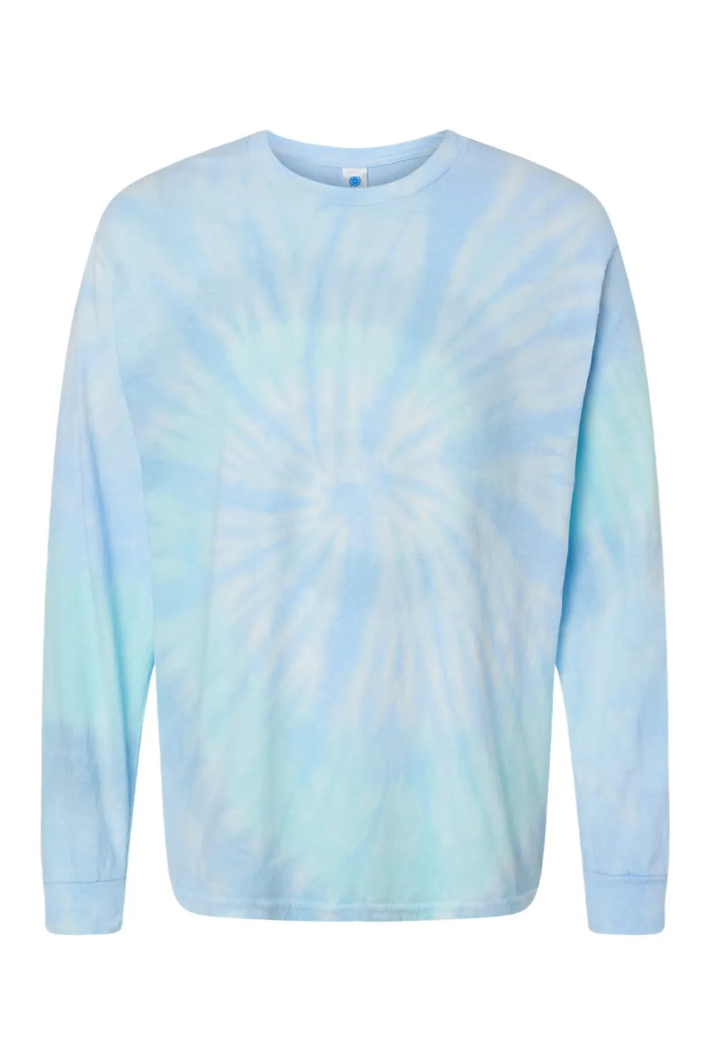 Tie-Dye Mens Long Sleeve Crewneck T-Shirt - Lagoon