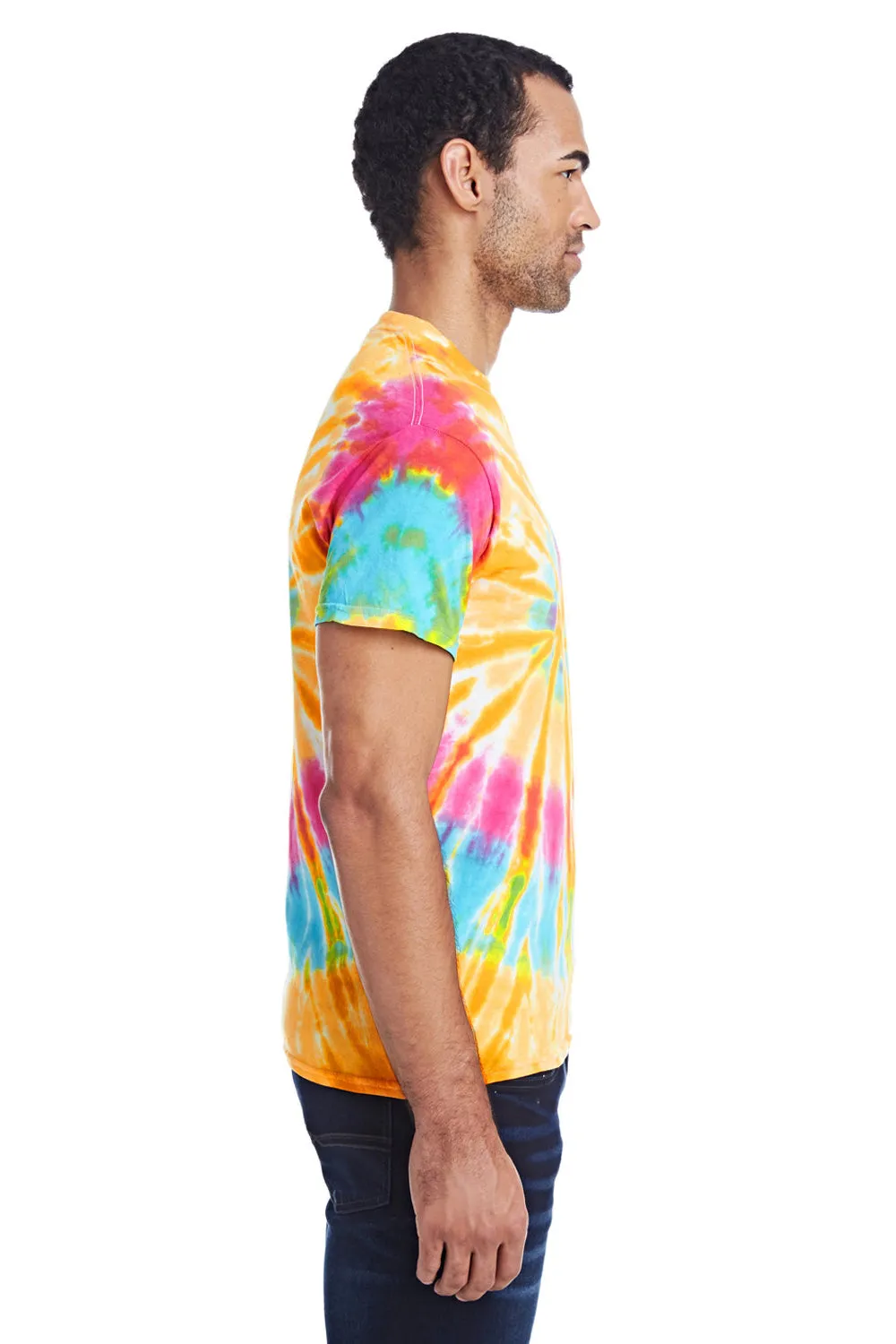 Tie-Dye Mens Short Sleeve Crewneck T-Shirt - Aurora