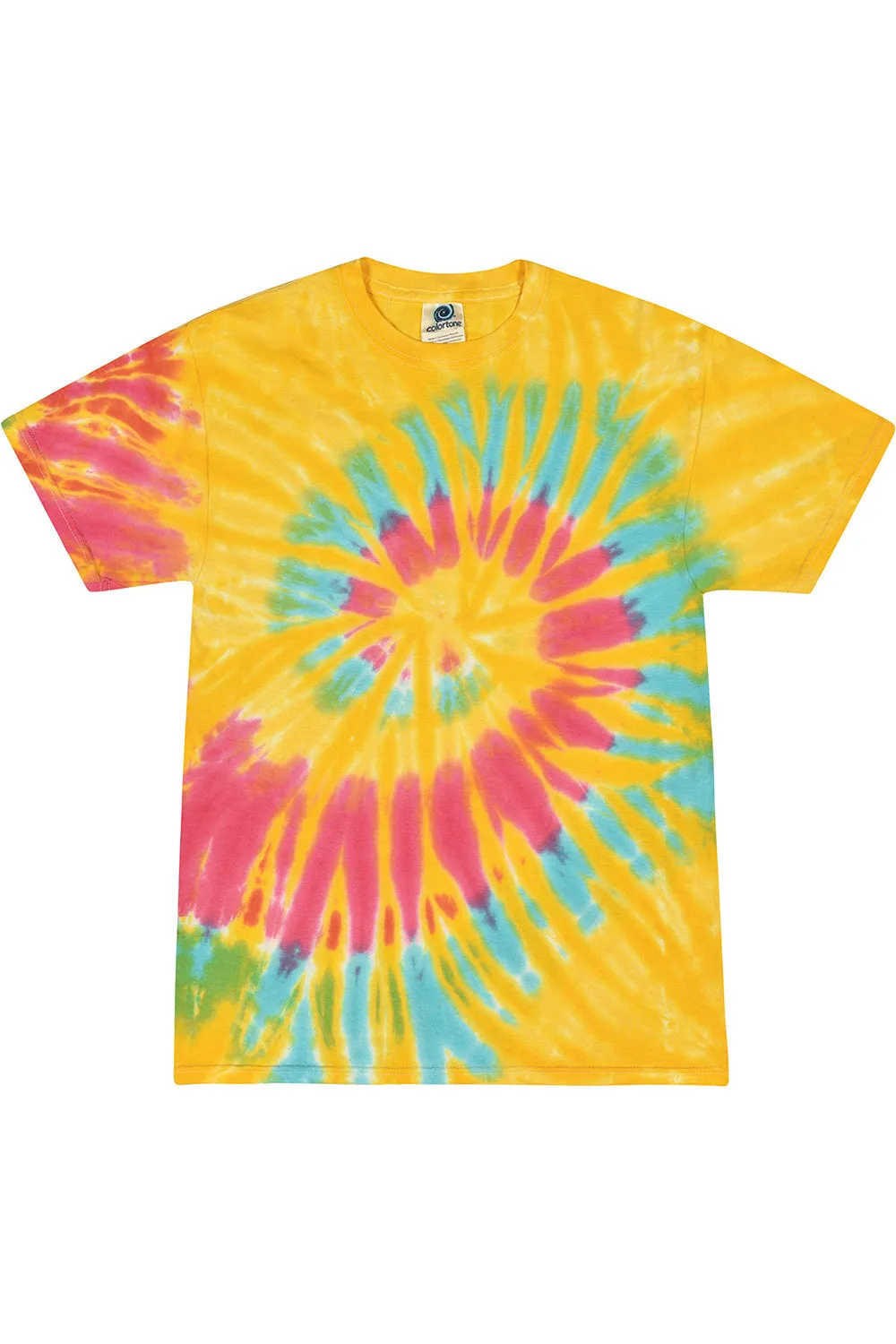 Tie-Dye Mens Short Sleeve Crewneck T-Shirt - Aurora