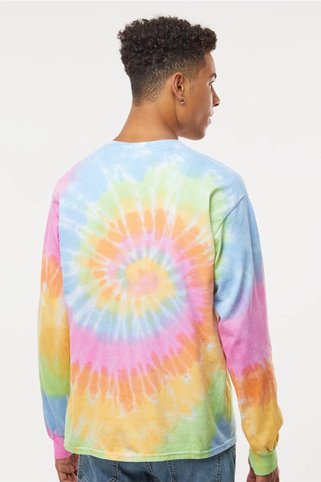 Tie-Dye Mens Long Sleeve Crewneck T-Shirt - Eternity