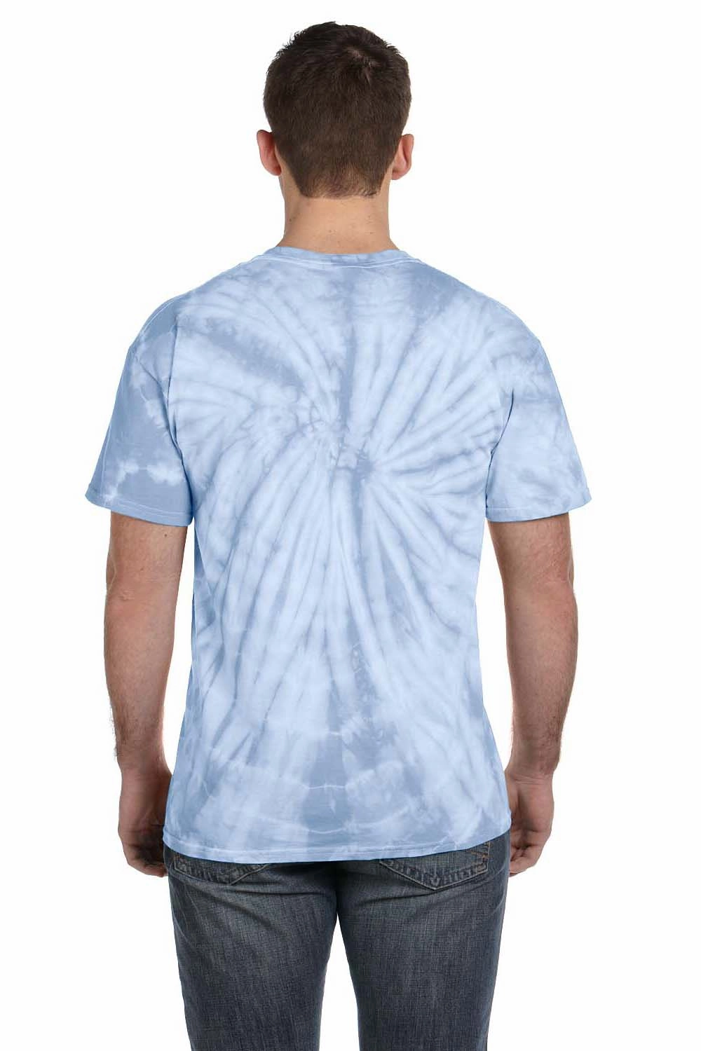Tie-Dye Mens Short Sleeve Crewneck T-Shirt - Baby Blue