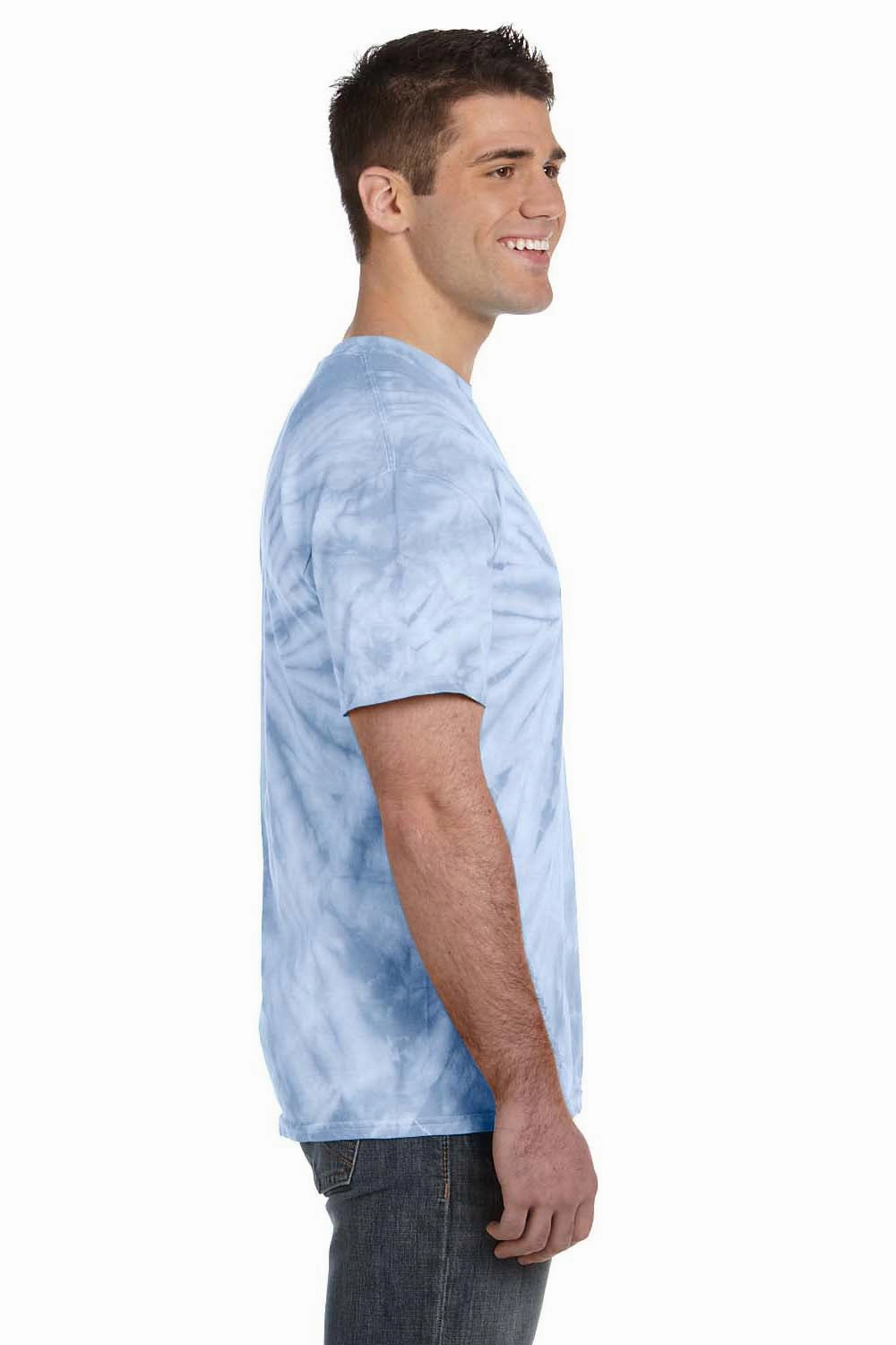 Tie-Dye Mens Short Sleeve Crewneck T-Shirt - Baby Blue