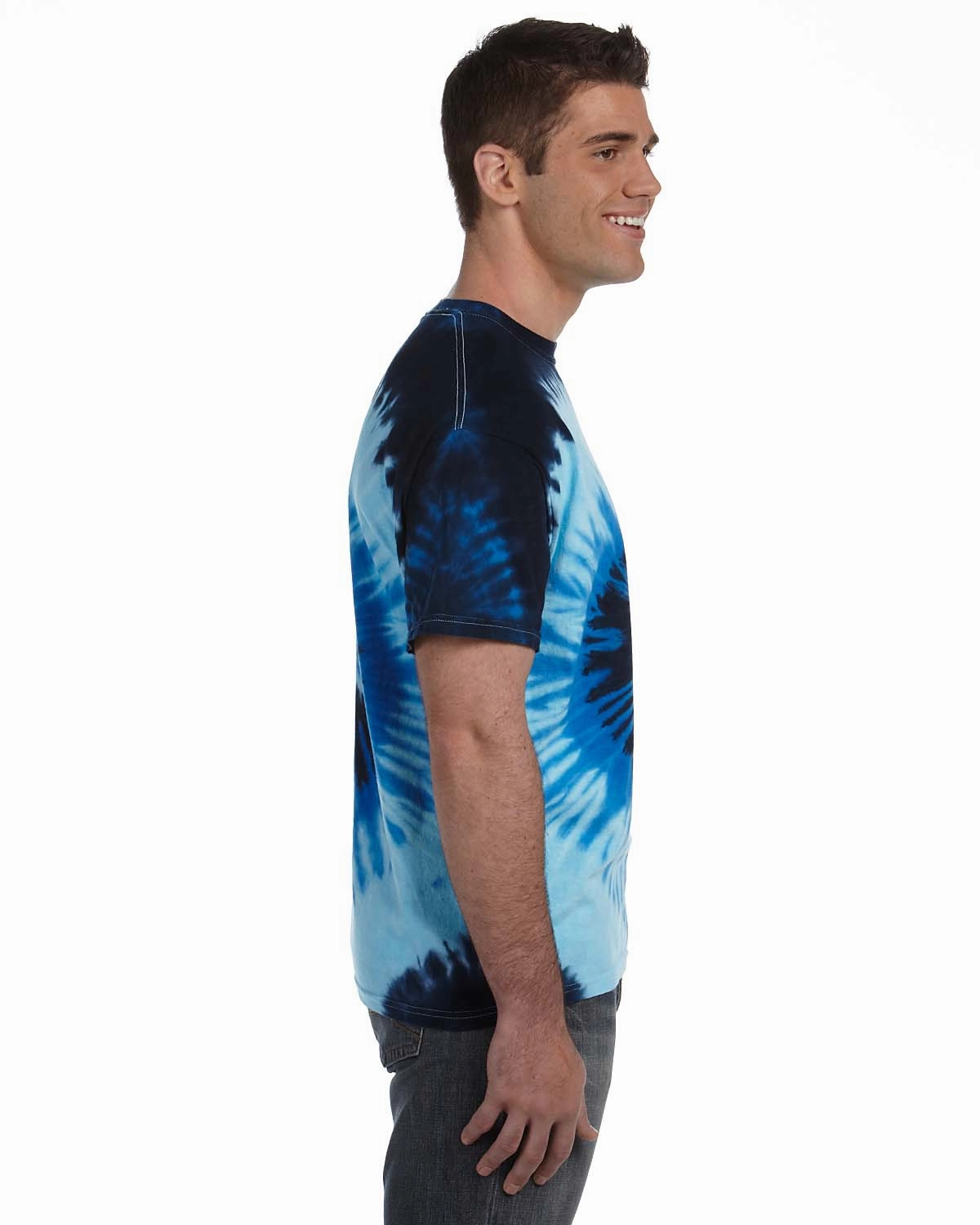 Tie-Dye Mens Short Sleeve Crewneck T-Shirt - Blue Ocean