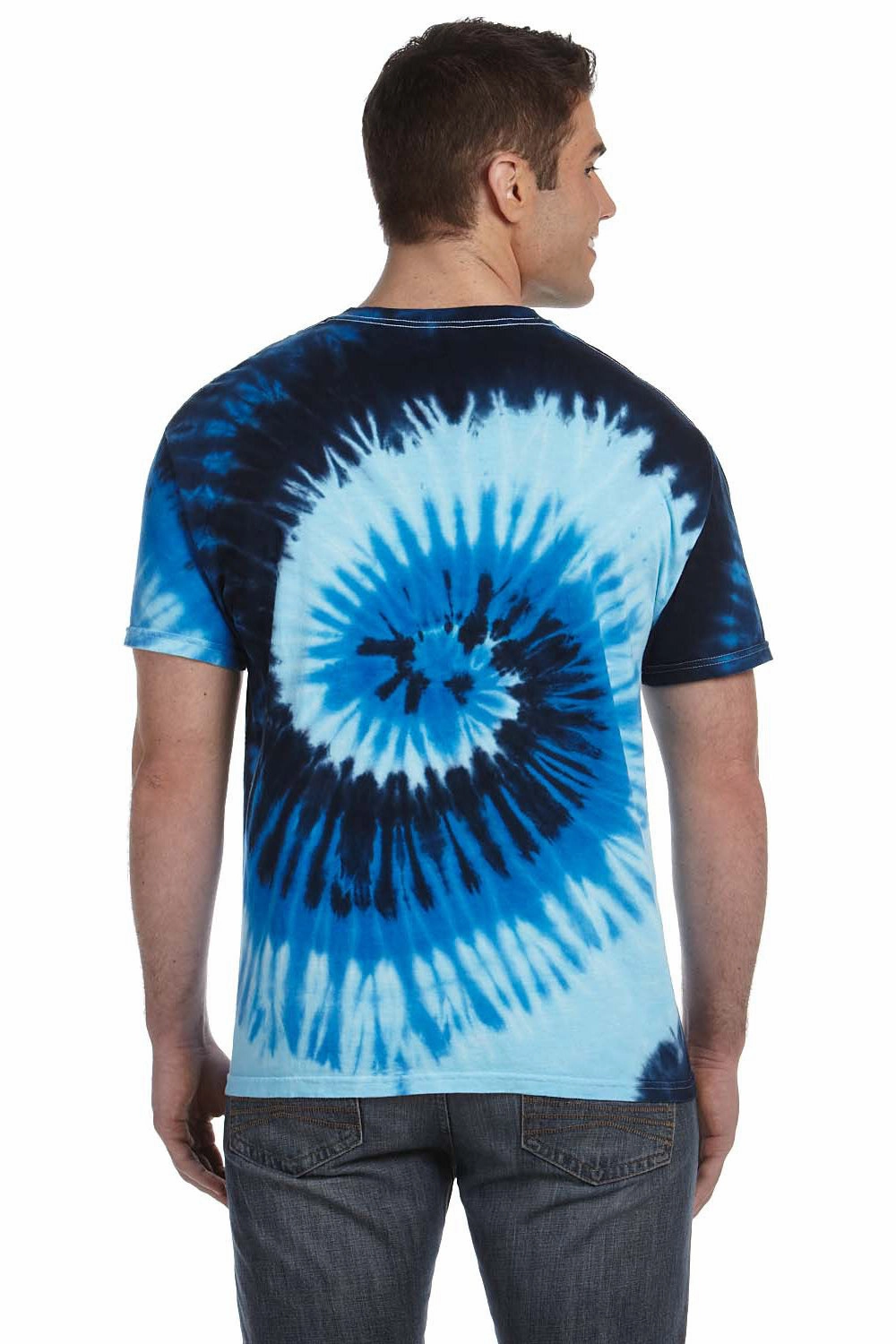 Tie-Dye Mens Short Sleeve Crewneck T-Shirt - Blue Ocean