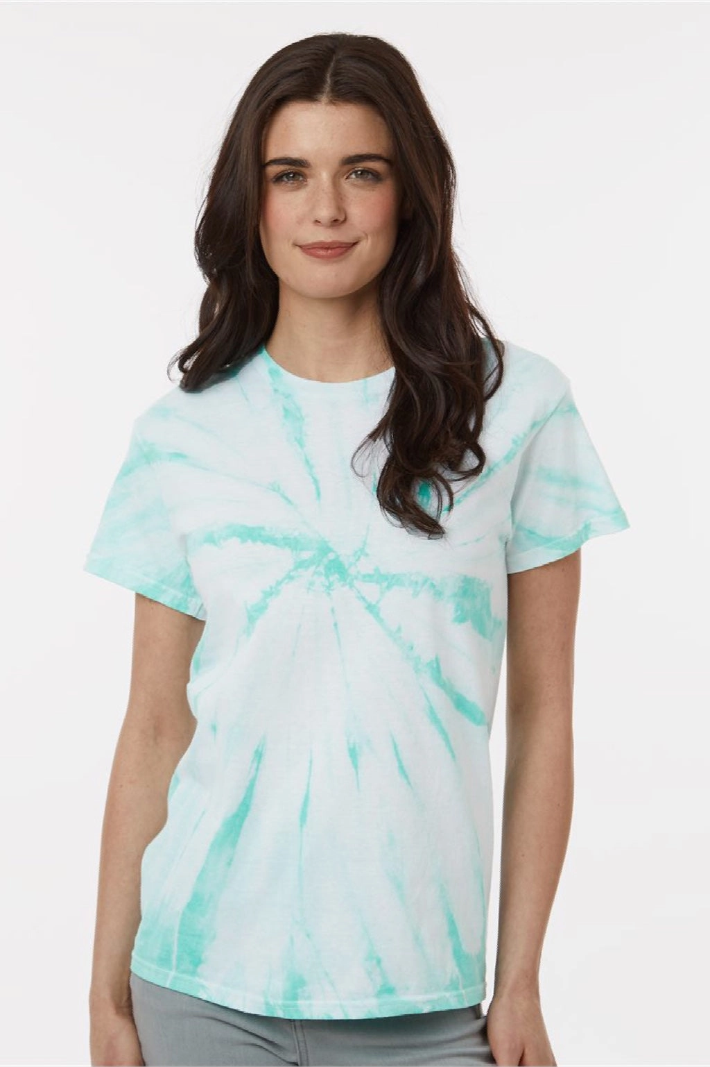 Tie-Dye Mens Short Sleeve Crewneck T-Shirt - Mint