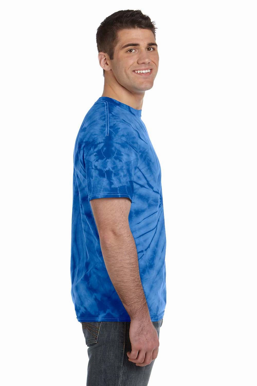 Tie-Dye Mens Short Sleeve Crewneck T-Shirt - Royal Blue