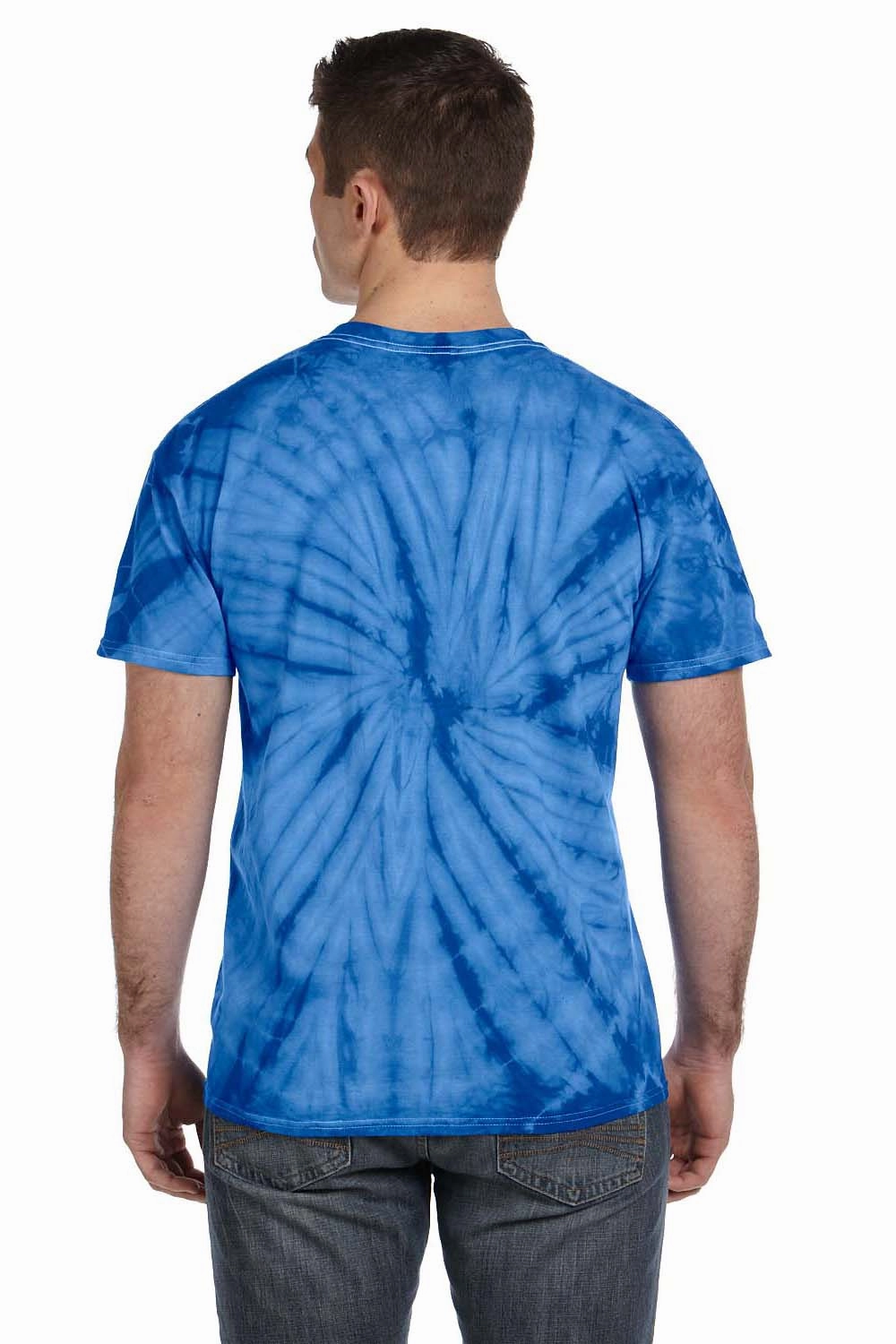 Tie-Dye Mens Short Sleeve Crewneck T-Shirt - Royal Blue