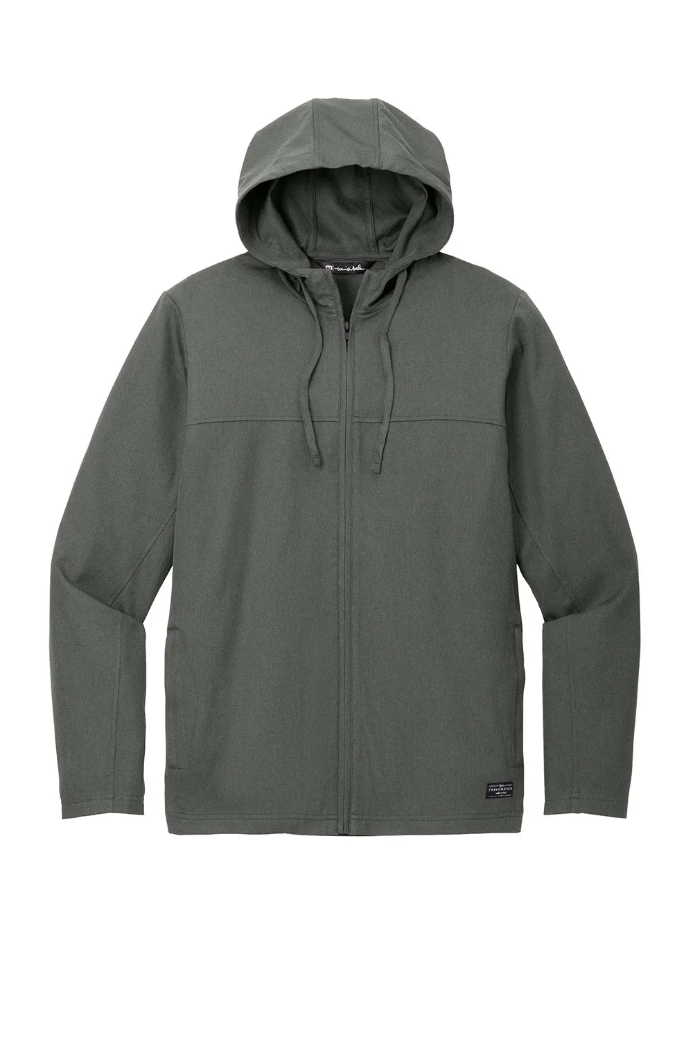 TravisMathew Mens Balboa Full Zip Hooded Jacket - Heather Dark Grey