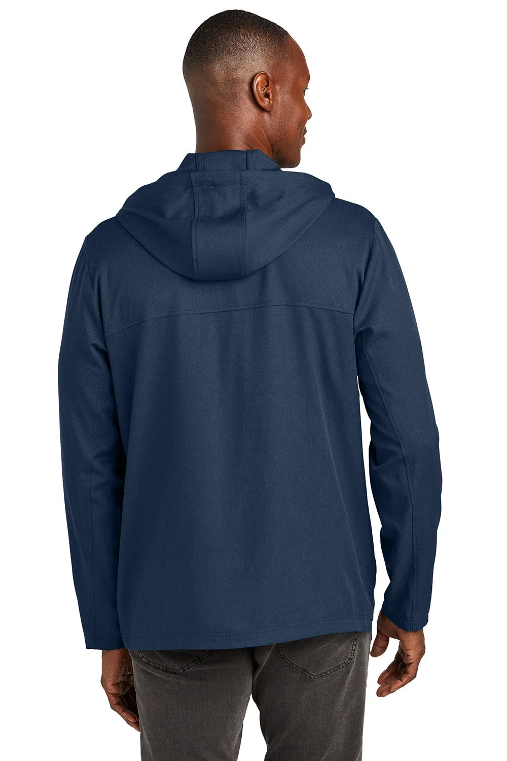 TravisMathew Mens Balboa Full Zip Hooded Jacket - Heather Night Blue