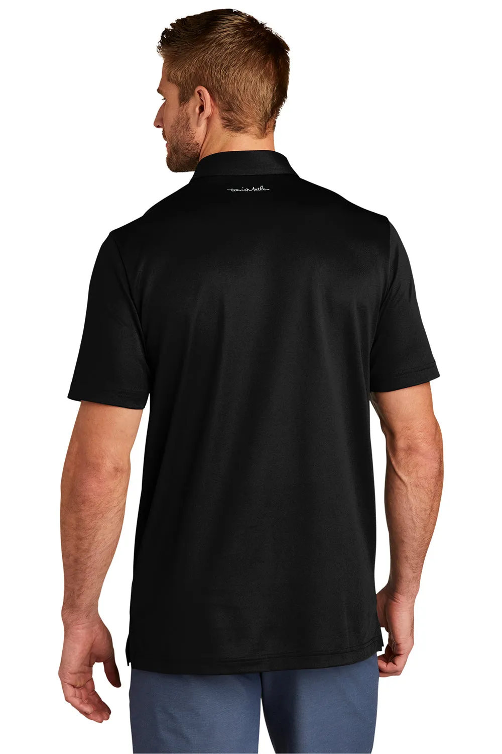 TravisMathew Mens Cabana Moisture Wicking Short Sleeve Polo Shirt - Black